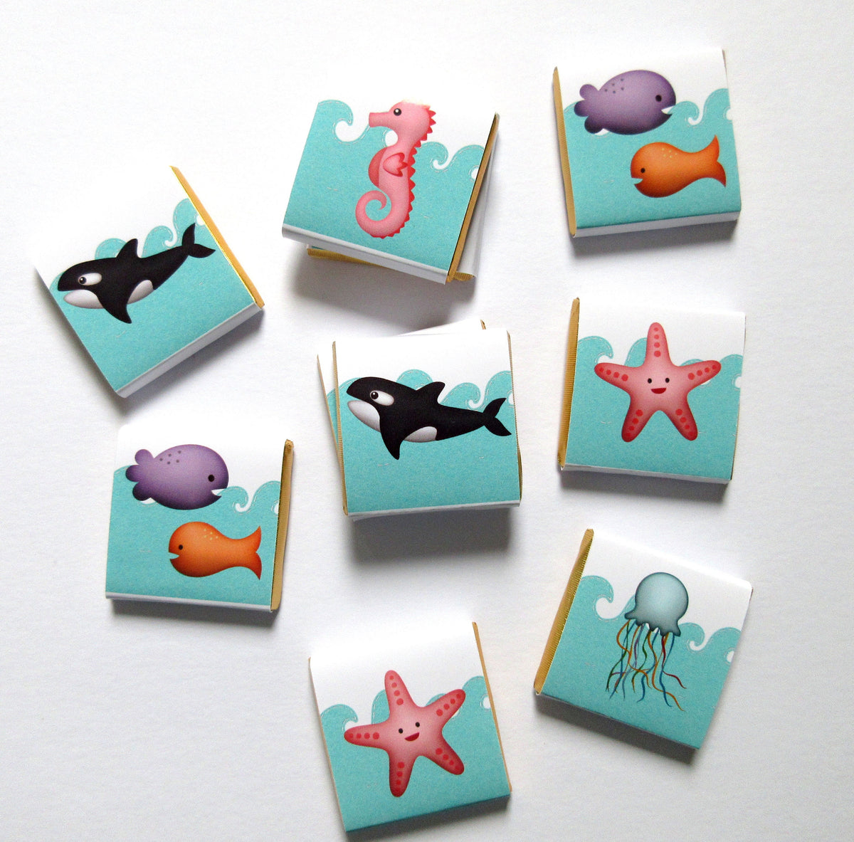 Personalised Under the Sea Party Favours, Ocean chocolates party bag fillers