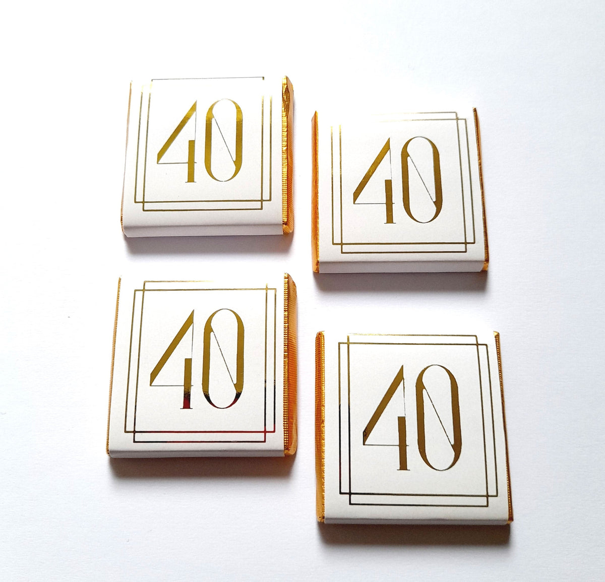 Personalised Milestone Birthday Favours - Gold Foiled Number Chocolates - Custom 18th 21st 30th 40th 50th Guest Gifts - Elegant Party Treats