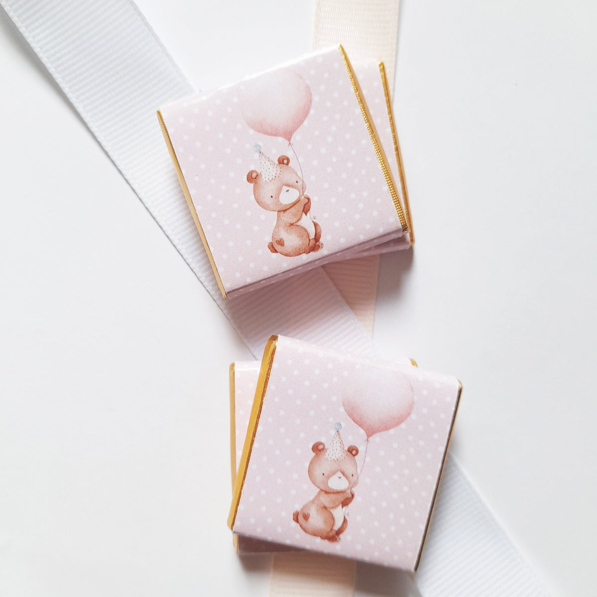 Personalised 1st Birthday Party Favours – Baby Bear Girl Treats
