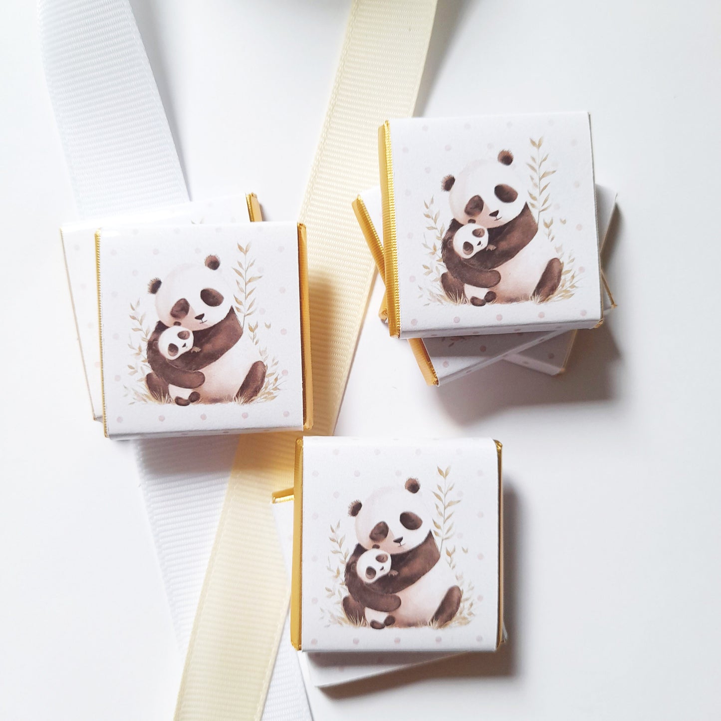 Personalised Panda Baby Shower Chocolate Favours – Mama and Baby Treats