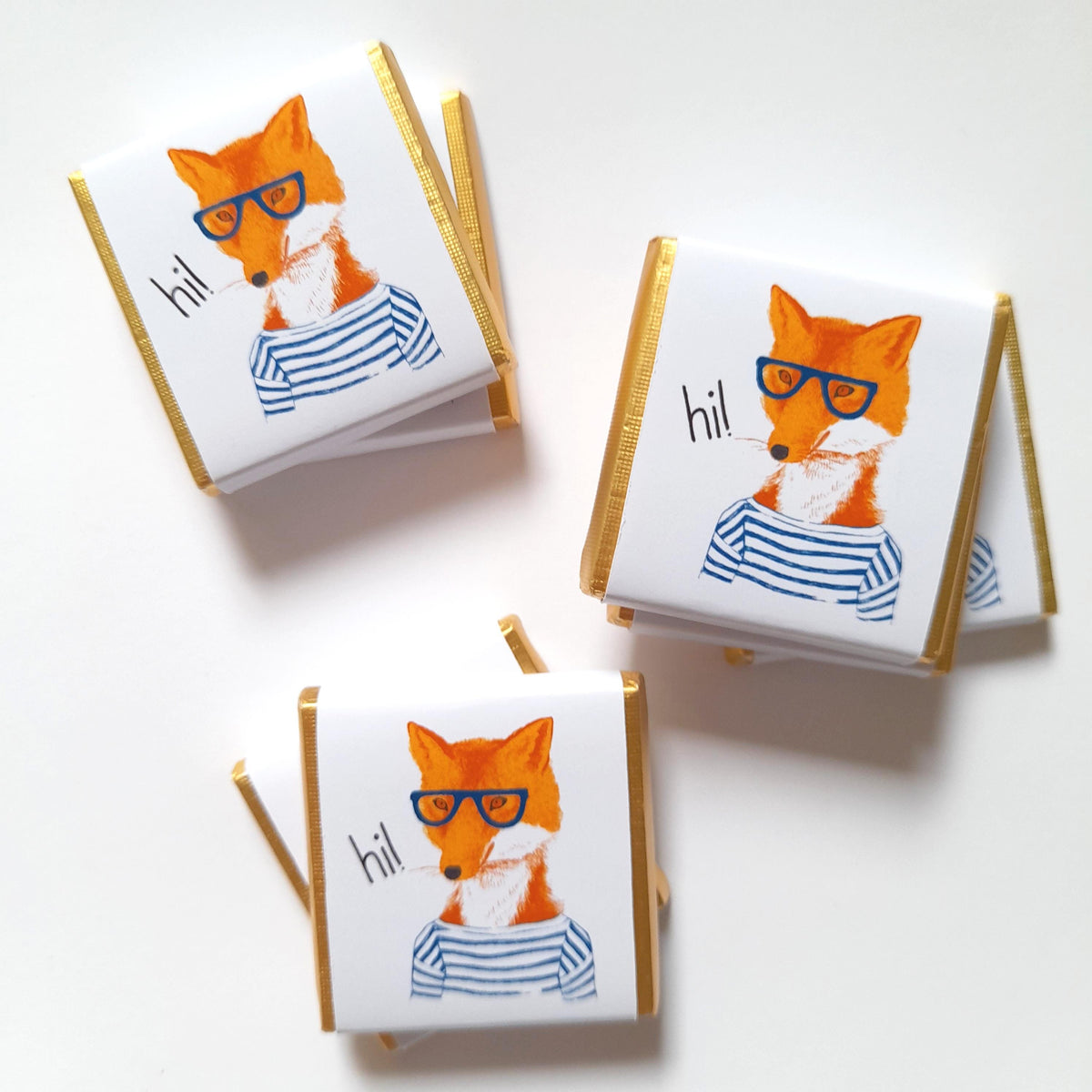 Personalised Fox Chocolates – Book Lover Party Favours, Birthday Treats