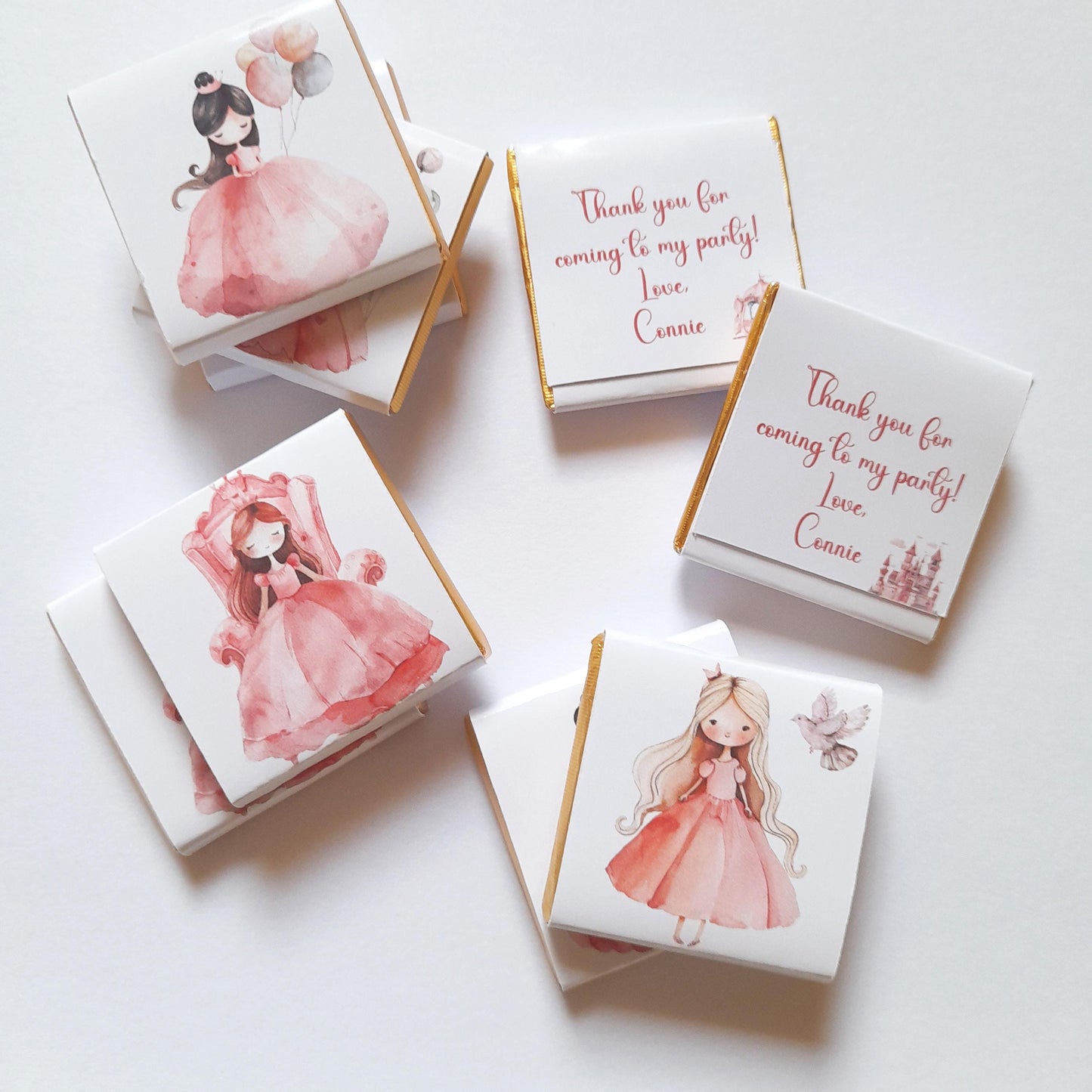 Personalised Princesses Birthday party favours – Fairy tale Treats