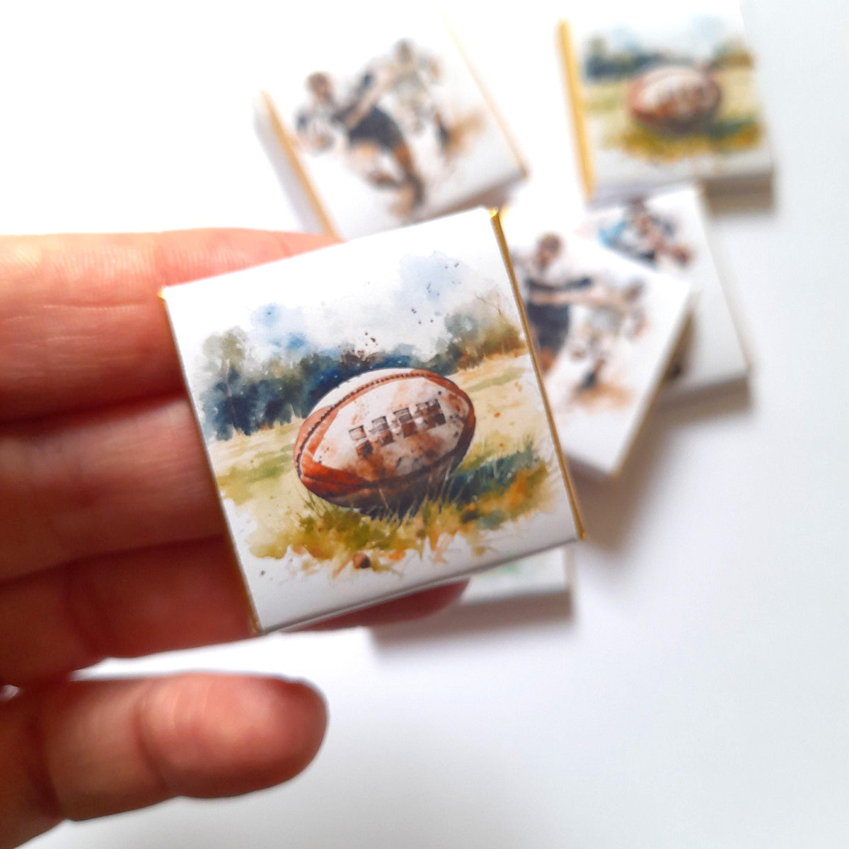 Personalised Rugby Player Chocolates – Custom Birthday Party Favours