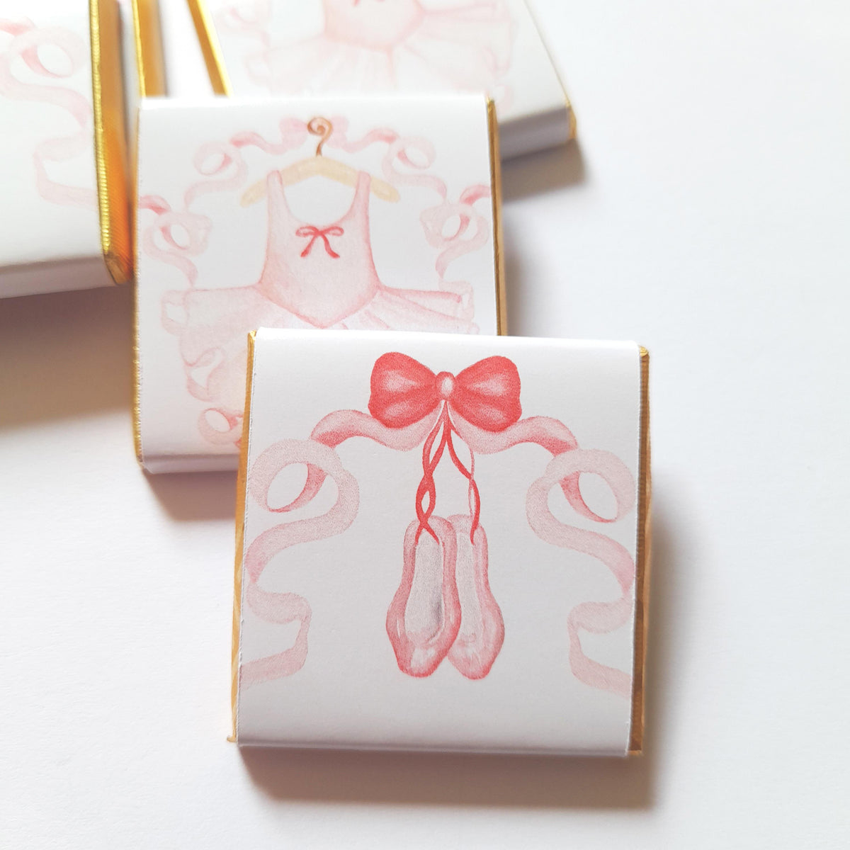 Personalised Ballerina Chocolate Favours - Ballet Party Bag Fillers - Pink Dance Theme Birthday Treats