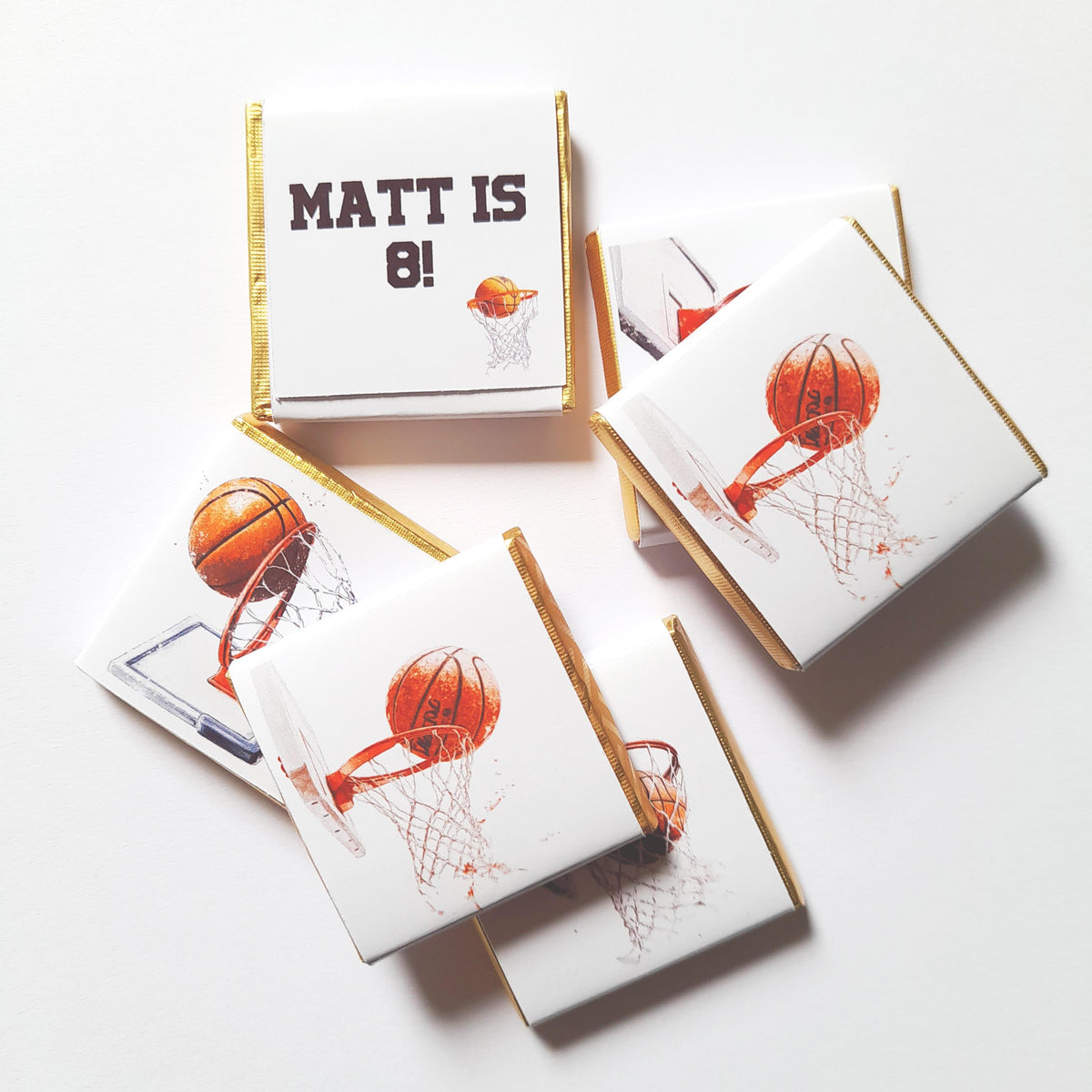 Personalised Basketball Chocolates – Sports Theme Party Favours, Bag Fillers