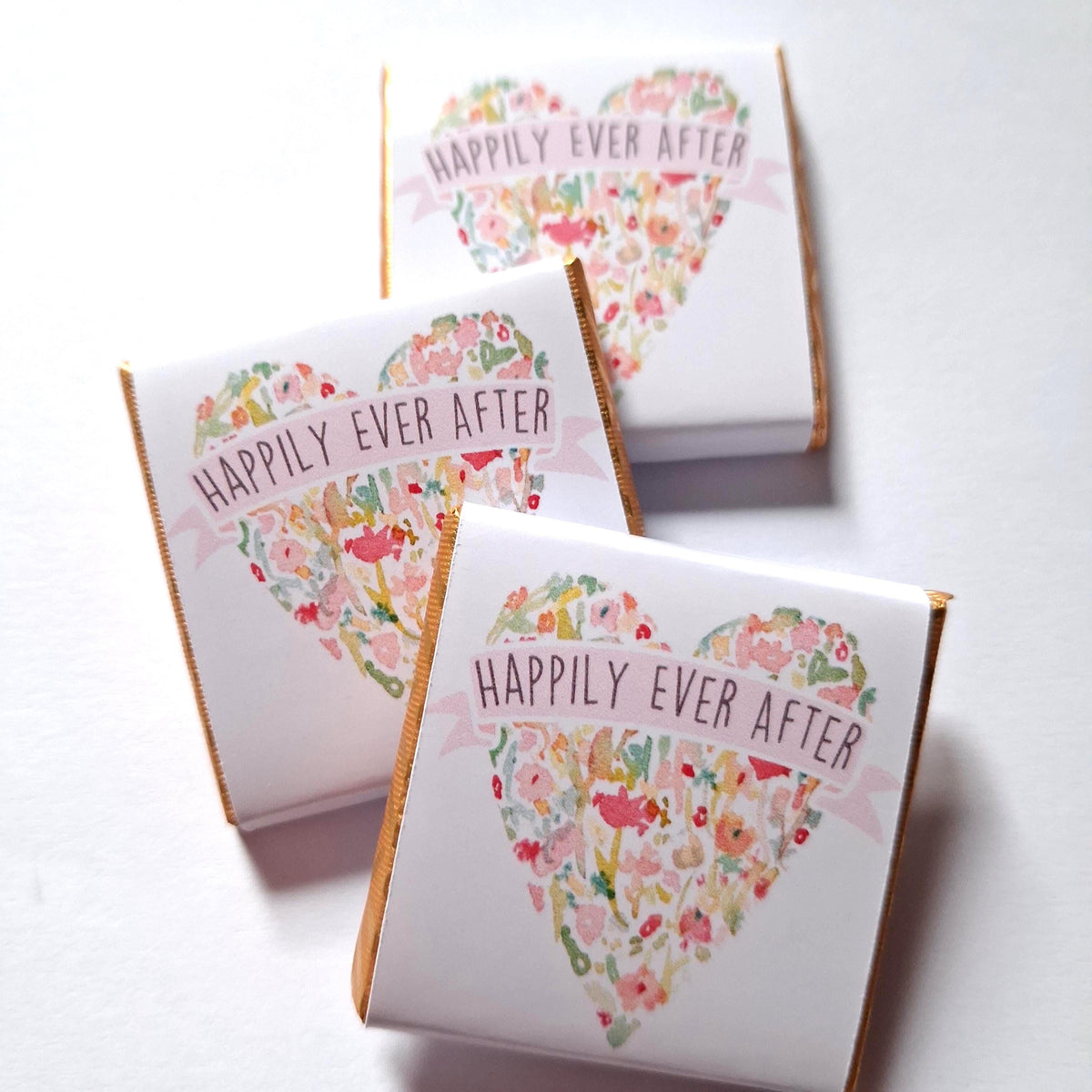 Personalised Wedding Chocolate Favours - Happily Ever After Treats - Custom Table Decor