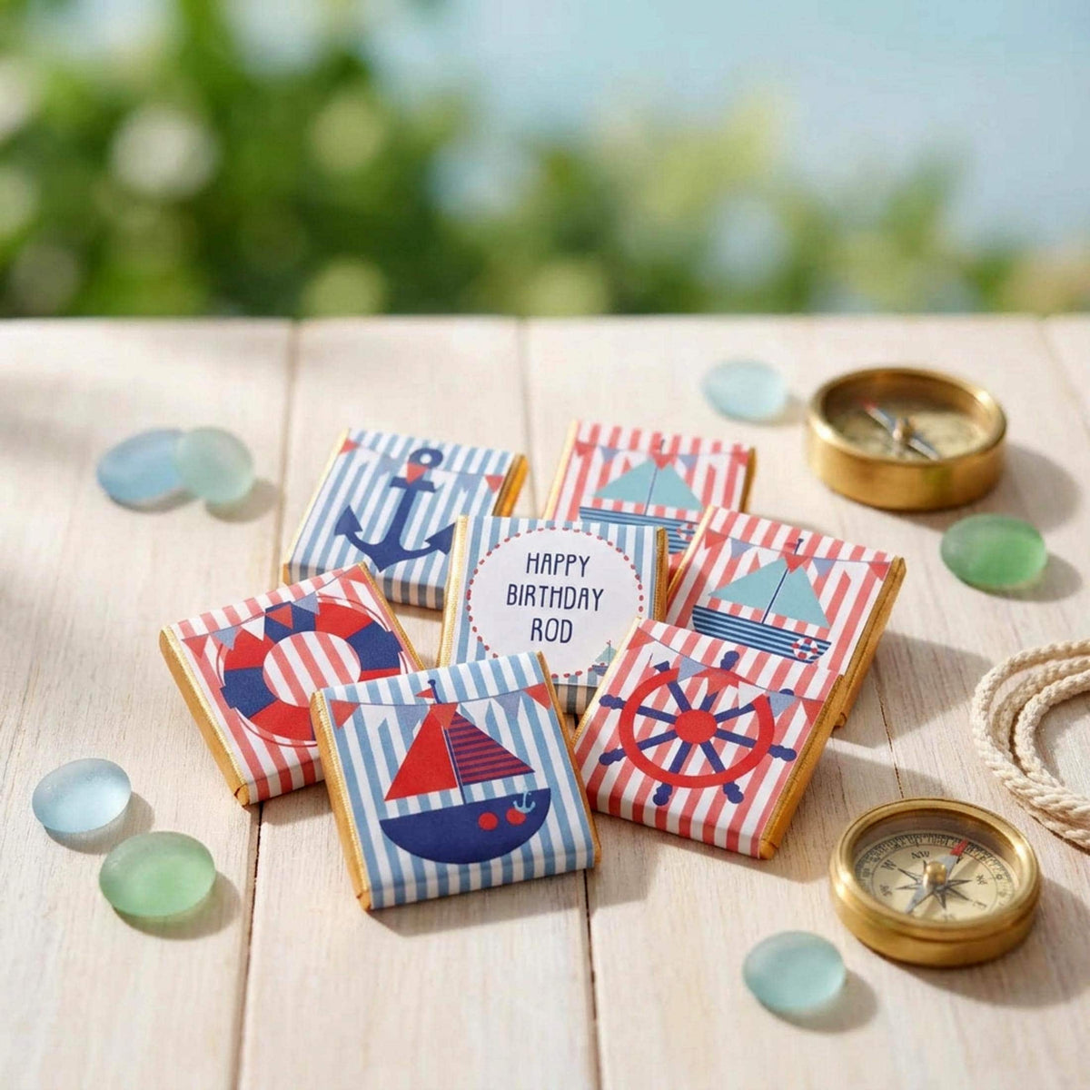 Nautical Chocolate Party Favors, Sailor Theme Custom Guest Gifts, Birthday Wedding Hen Party