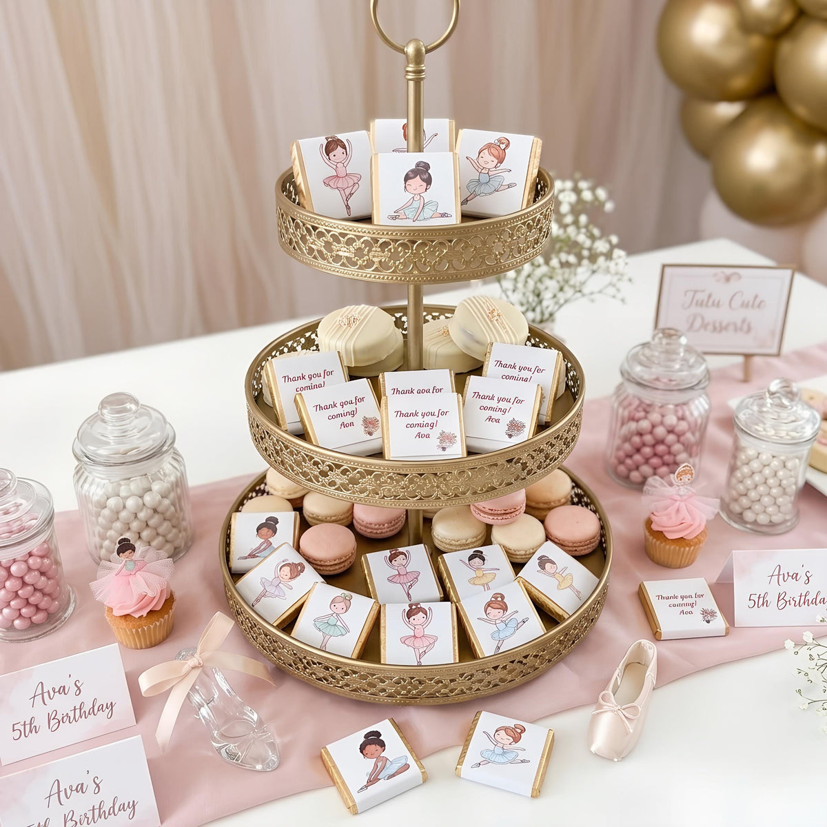 Personalised Ballet Dancer Party Favours – Birthday treats