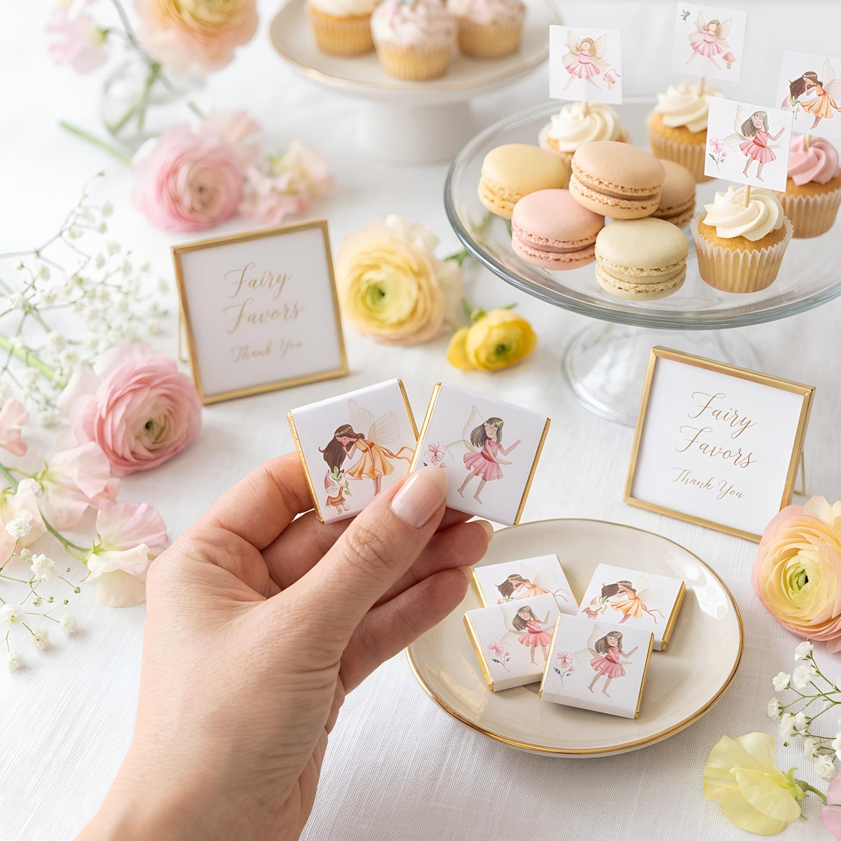 Personalised Fairy Chocolate Party Favours – Magic Garden Birthday Treats