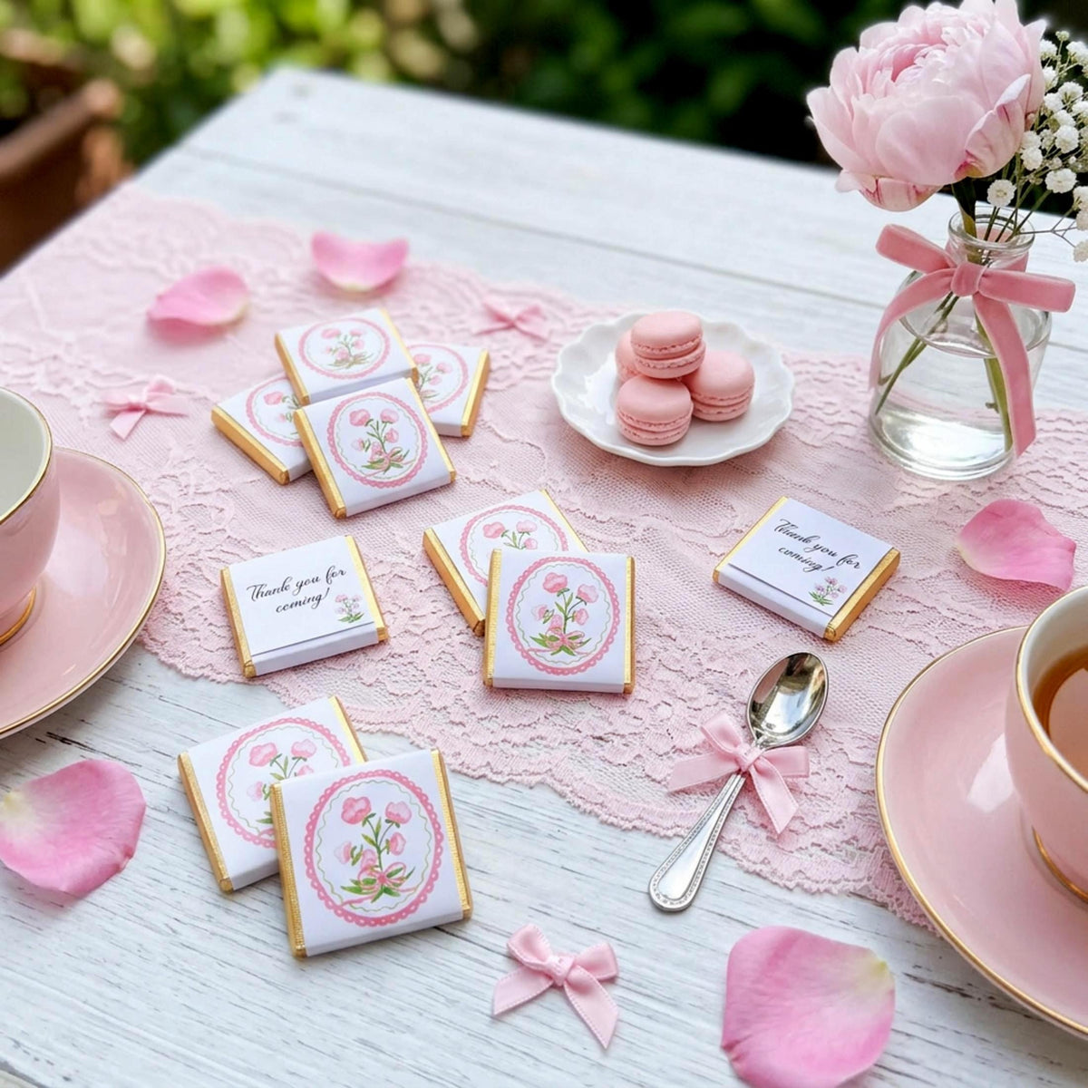 Personalised Coquette Party Favours – Floral Birthday thank you treats