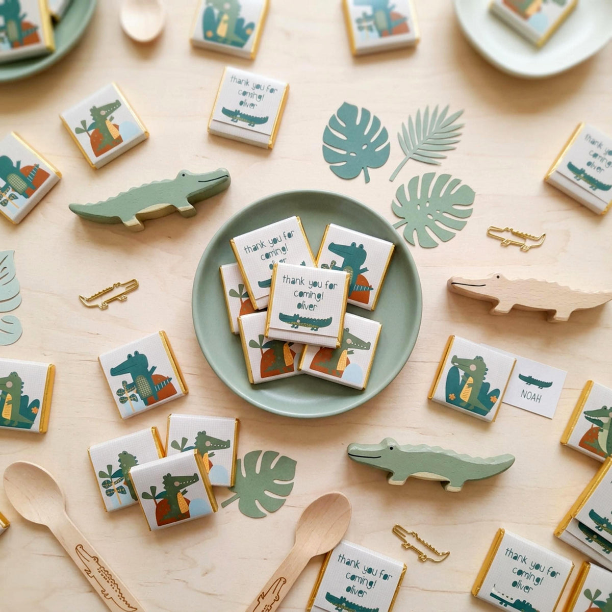 Personalised Crocodile Party Favours – Jungle Safari Birthday Treats