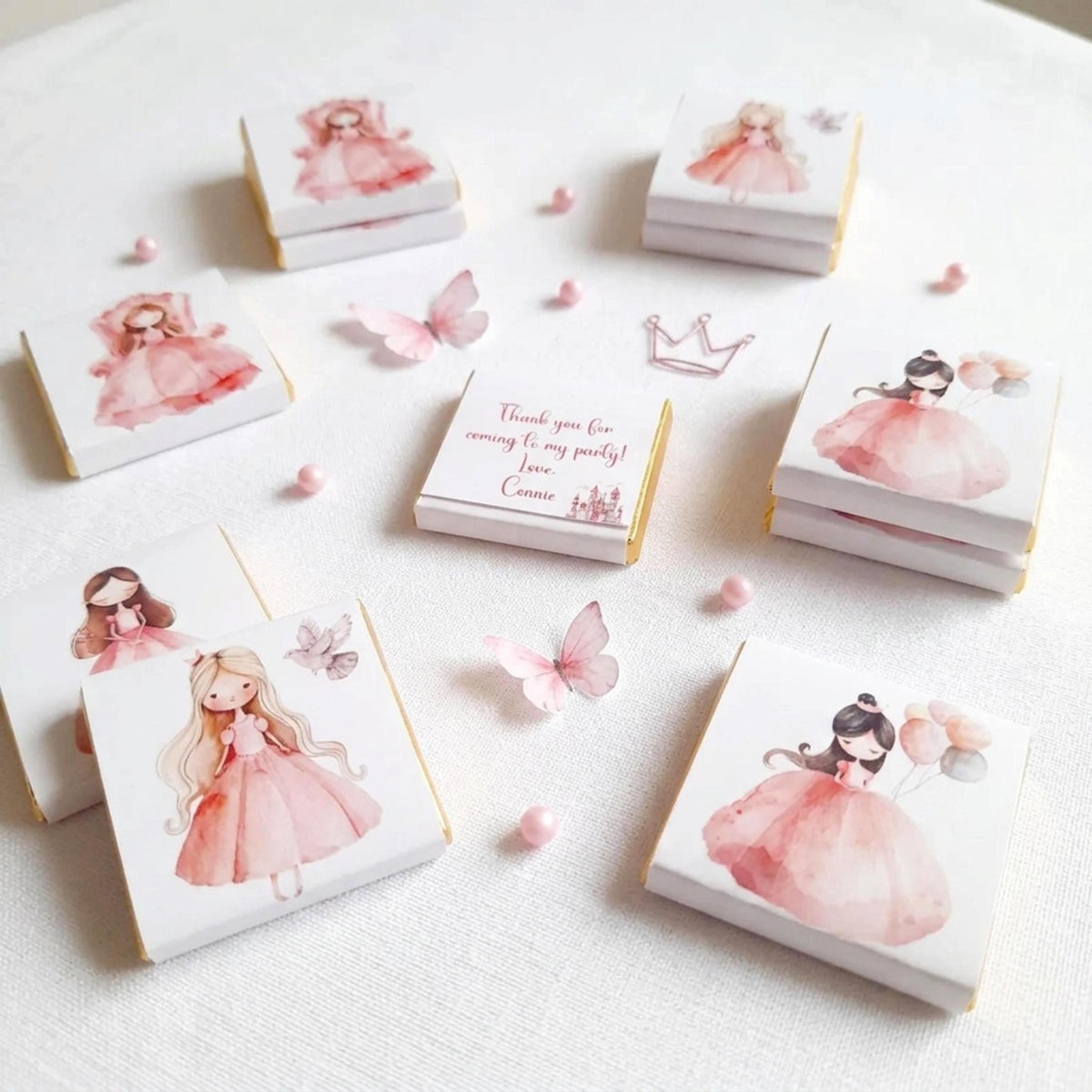 Personalised Princesses Birthday party favours – Fairy tale Treats