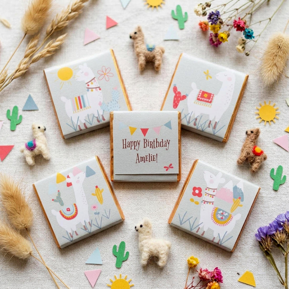 Personalised Llama Party Favours – Birthday, Baby Shower Party Treats