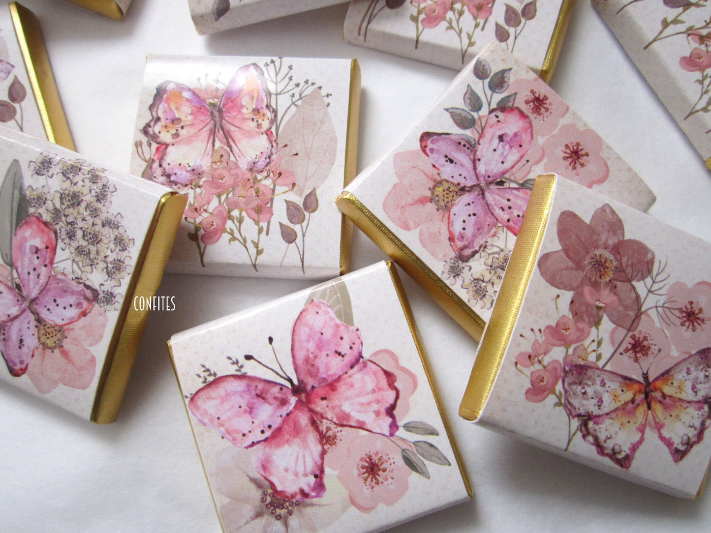 Personalised Butterfly Birthday Favours - Pink Garden Theme Party Bag Fillers - Butterfly Baby Shower Treats