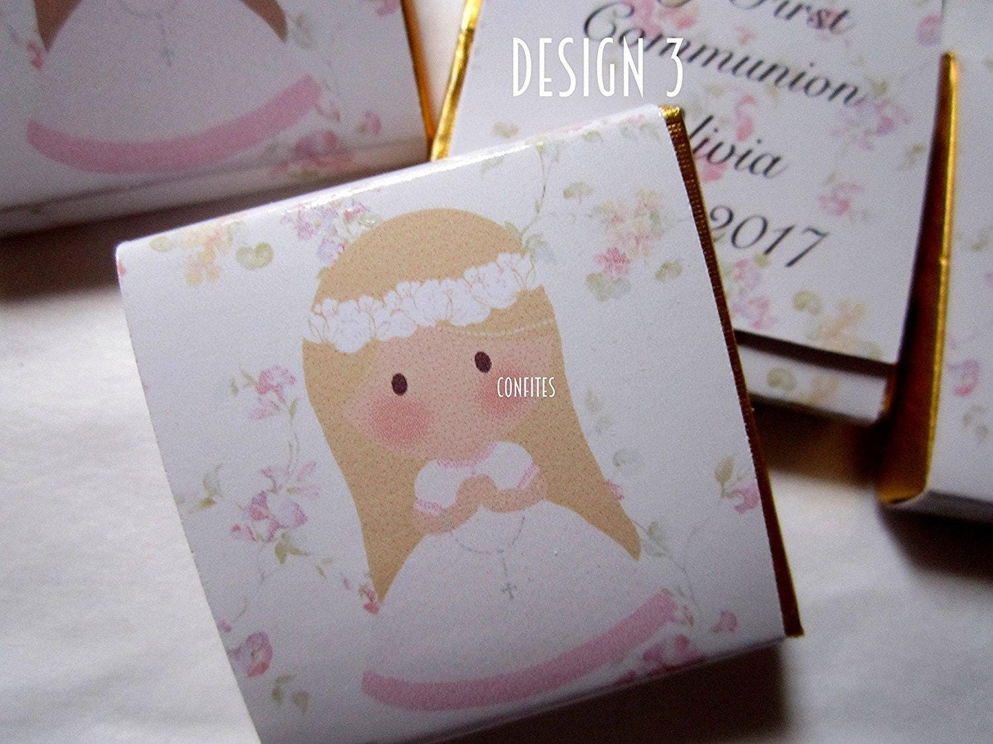 Personalised First Holy Communion Chocolates – Custom Religious Guest Favours