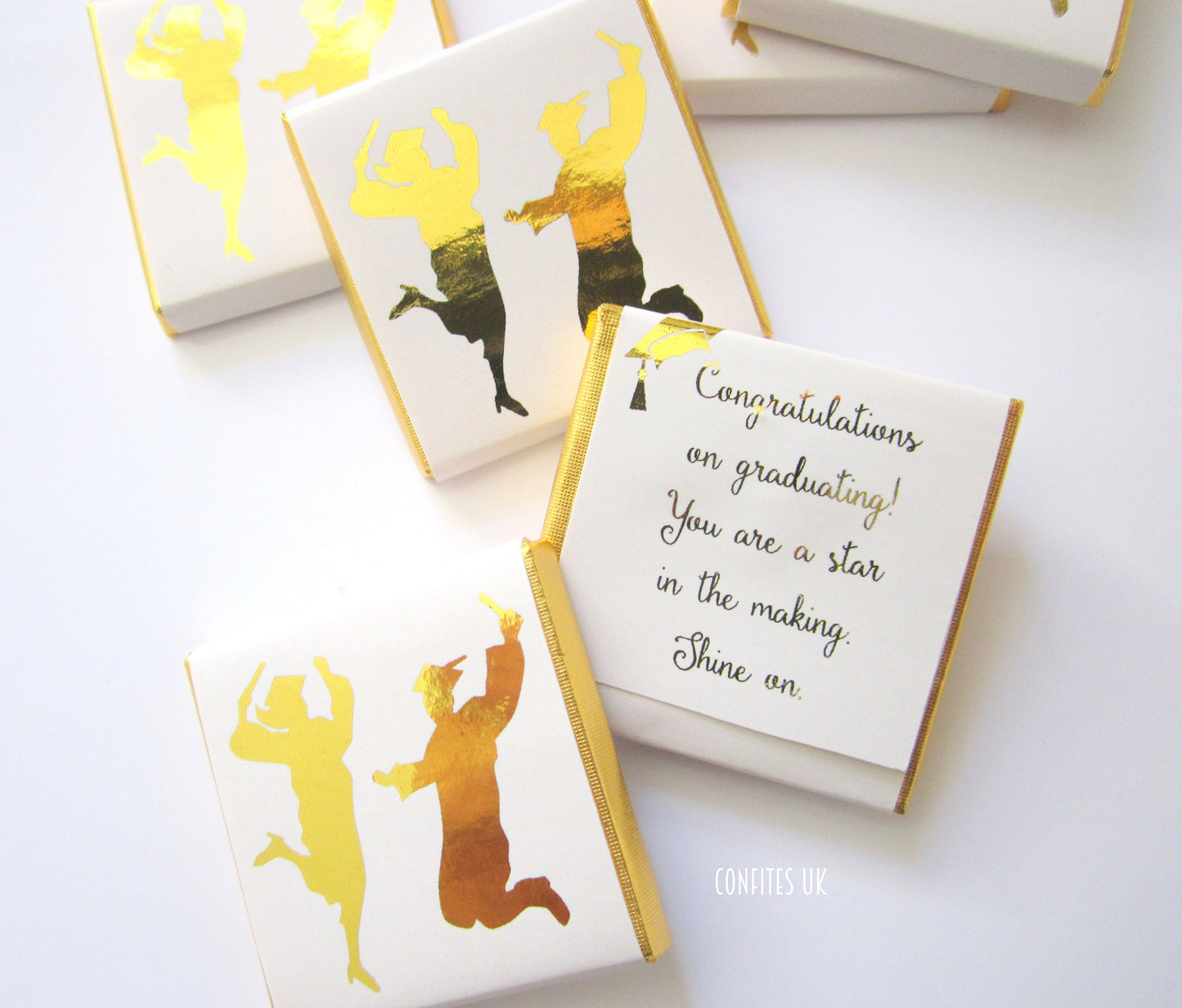 Personalised Graduation Party Favours - Graduate Gold Foiled Chocolate Treats - Prom Party Bag Fillers