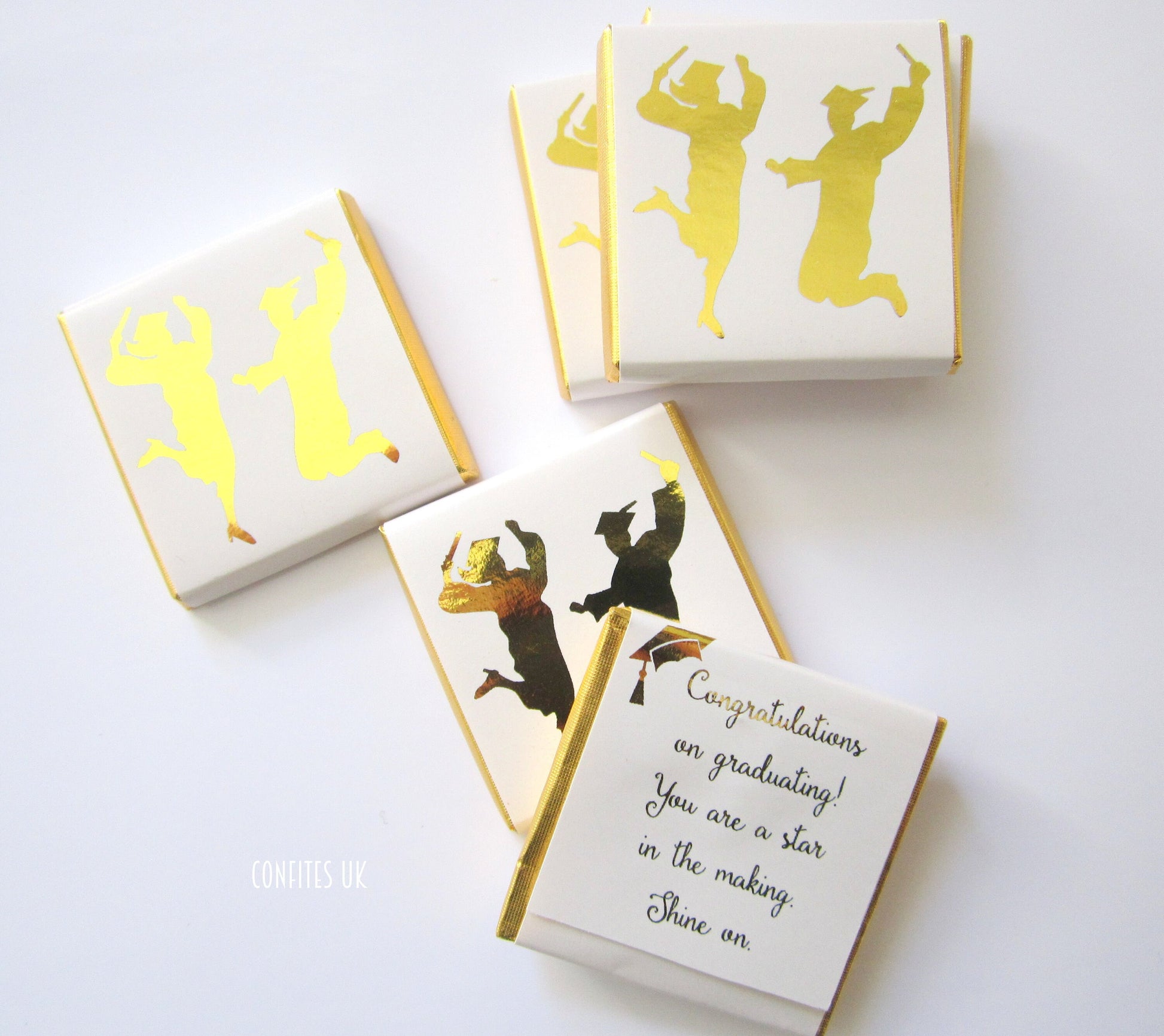 Personalised Graduation Party Favours - Graduate Gold Foiled Chocolate Treats - Prom Party Bag Fillers