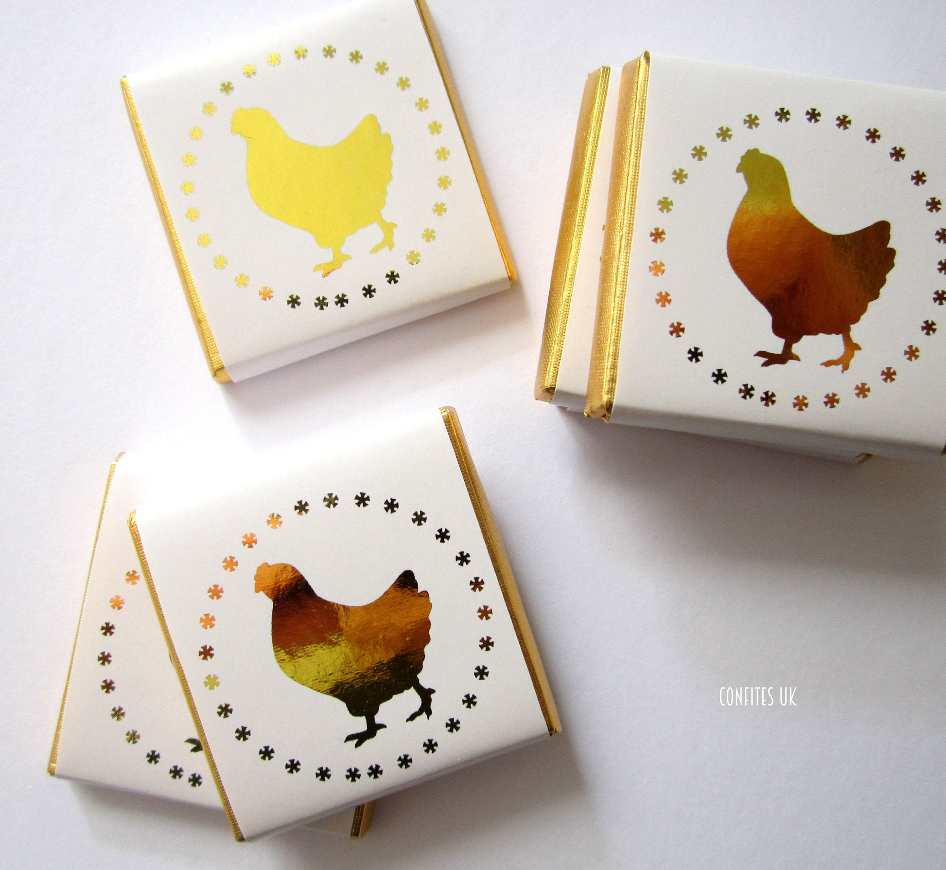 Personalised Hen Do Chocolate Favours – Golden Hen Night Bride Tribe Treats