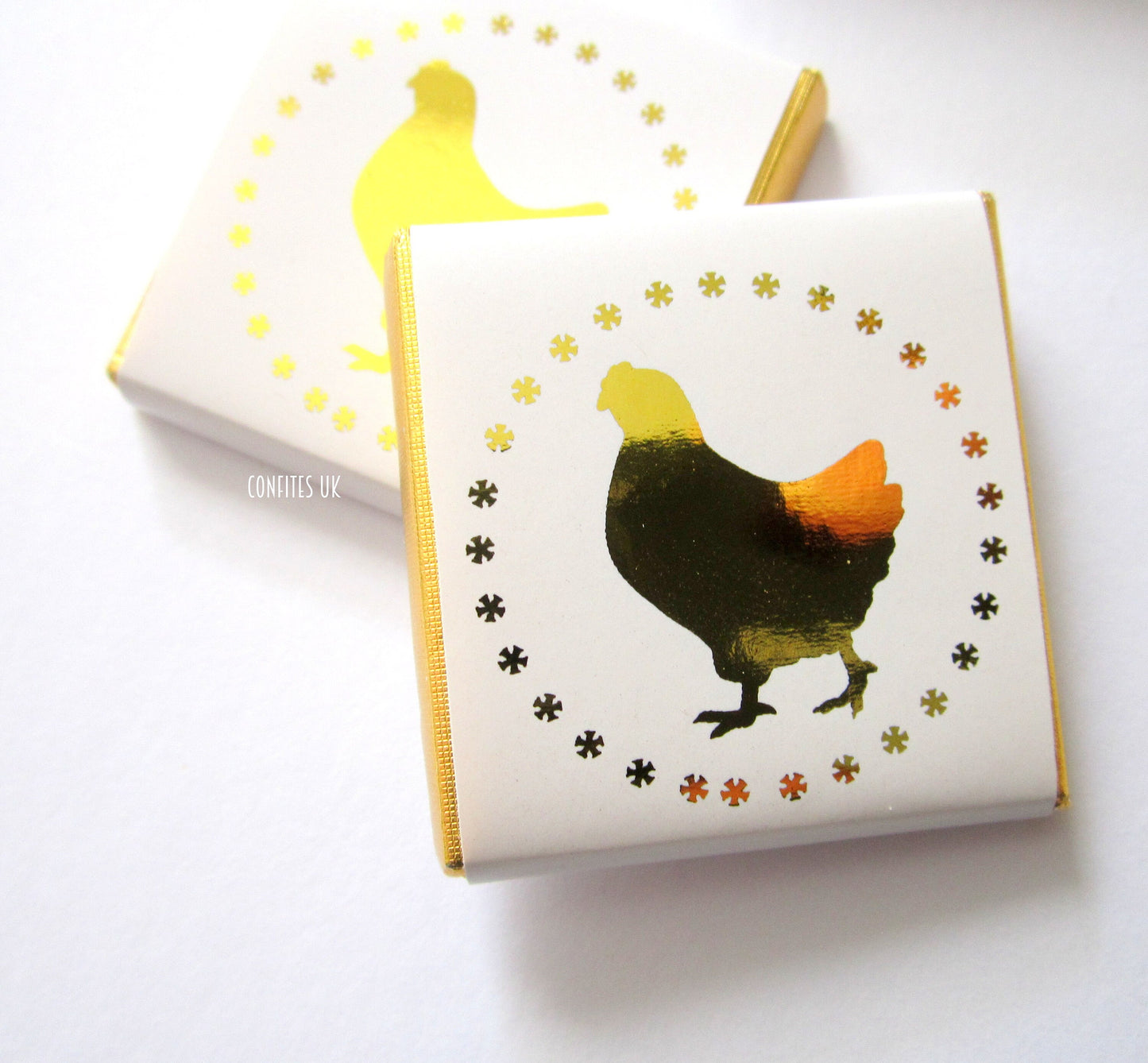 Personalised Hen Do Chocolate Favours – Golden Hen Night Bride Tribe Treats