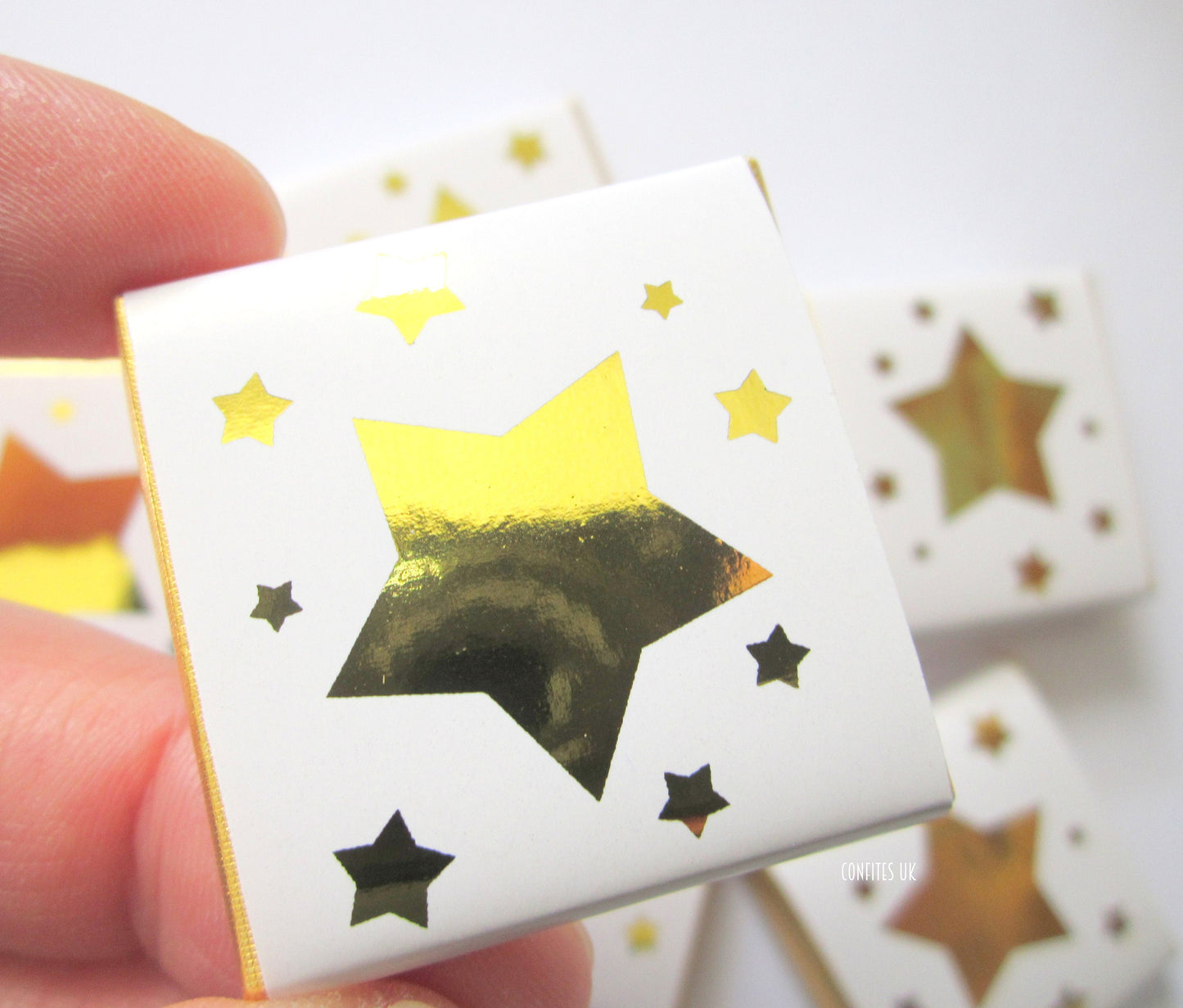 Personalised Golden Star Chocolates – Birthday Party Favours, Guest Gifts