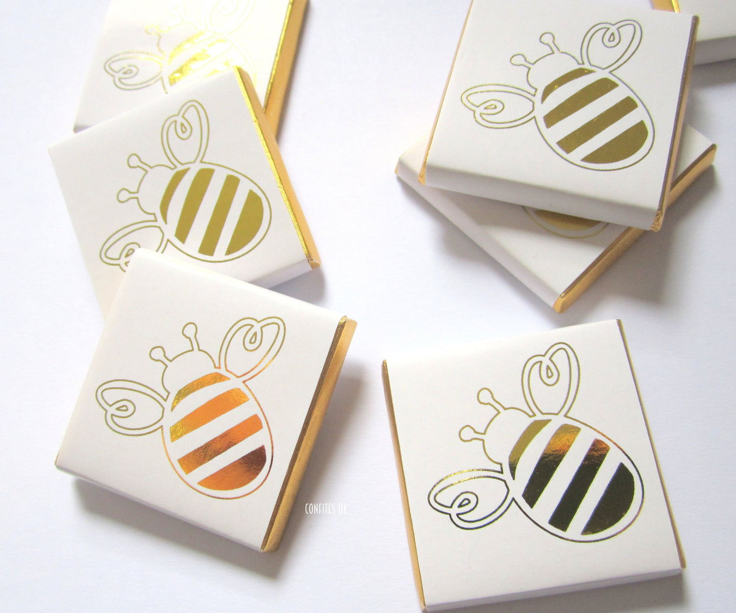 Personalised Golden Bee Party Chocolates – Bumblebee Personalised Birthday Favours