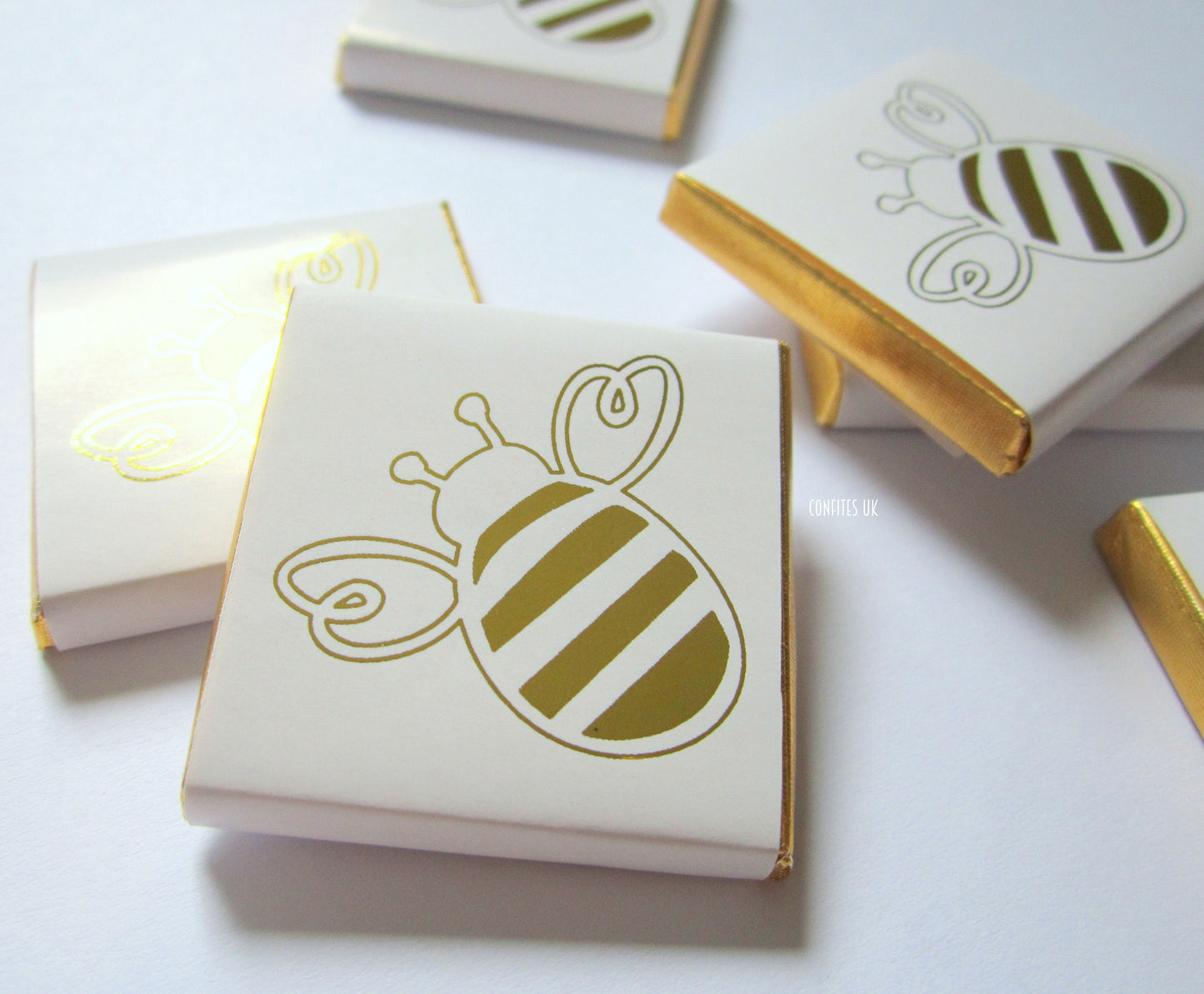 Personalised Golden Bee Party Chocolates – Bumblebee Personalised Birthday Favours