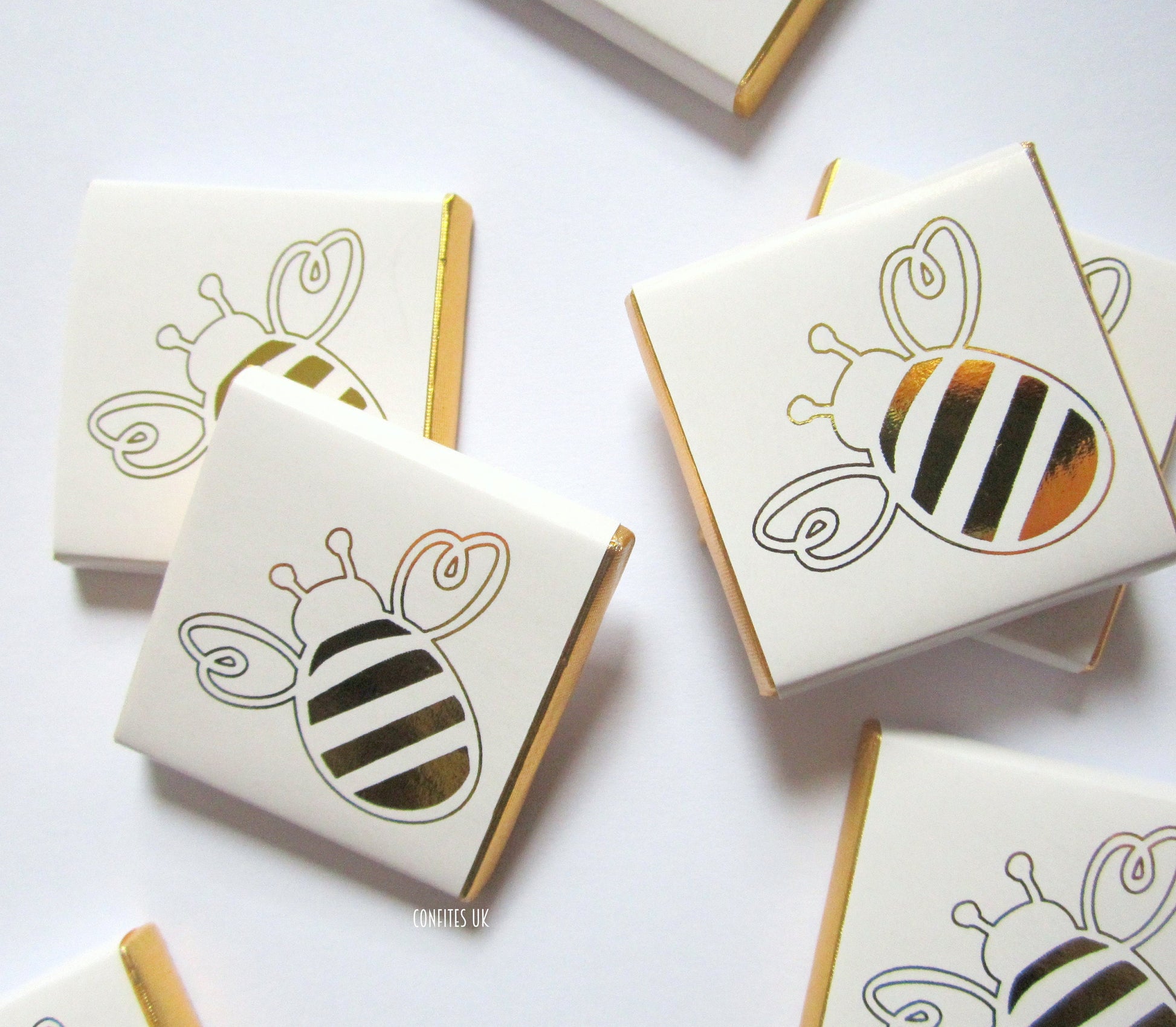 Personalised Golden Bee Party Chocolates – Bumblebee Personalised Birthday Favours