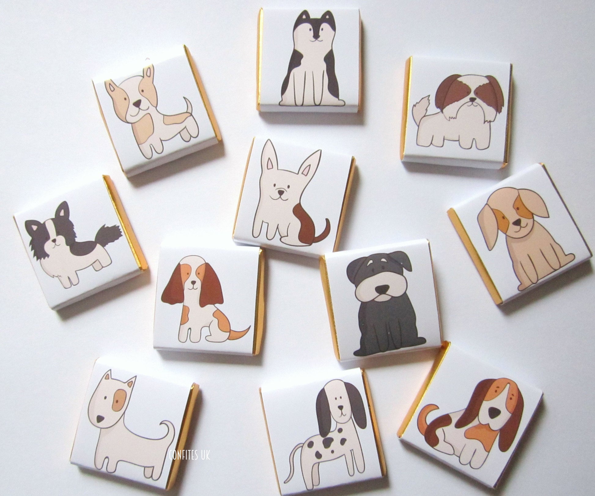 Personalised Dog Breeds Party Favours – Puppy Birthday Treats