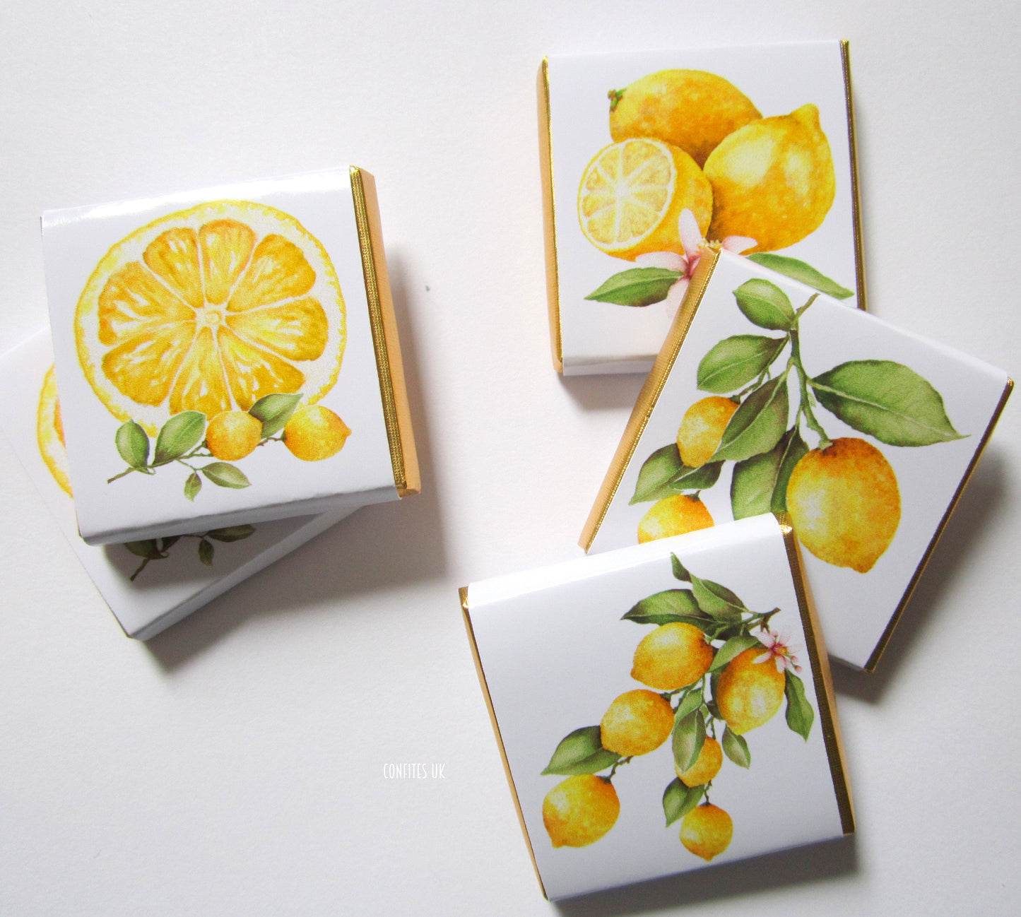 Personalised Lemon Party Favours, Citrus Fruit Wedding Chocolates, Baby Shower Treats, Customised Guest Gift
