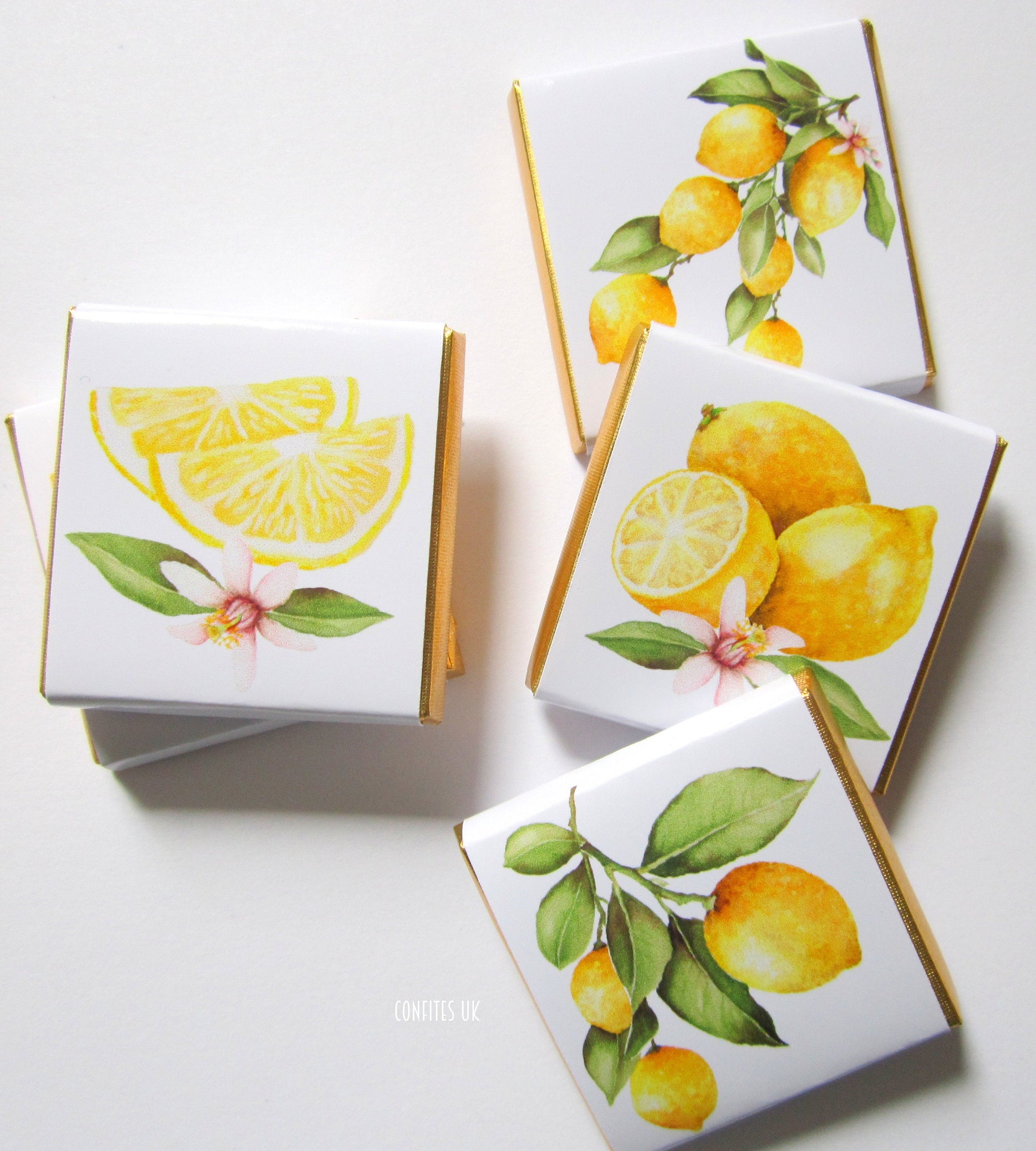 Personalised Lemon Party Favours, Citrus Fruit Wedding Chocolates, Baby Shower Treats, Customised Guest Gift