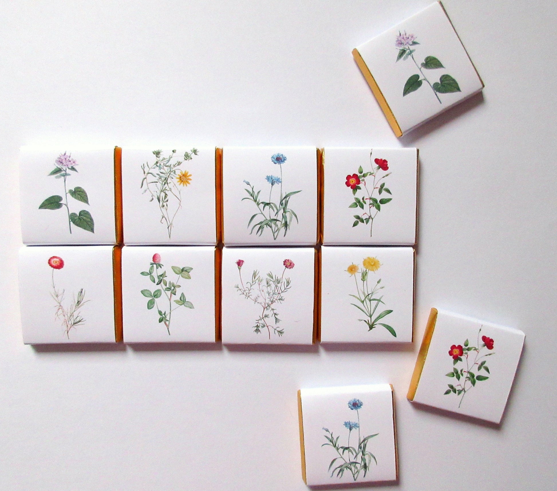 Personalised Wildflower Chocolates – Botanical Wedding Favours, Garden Party Treats
