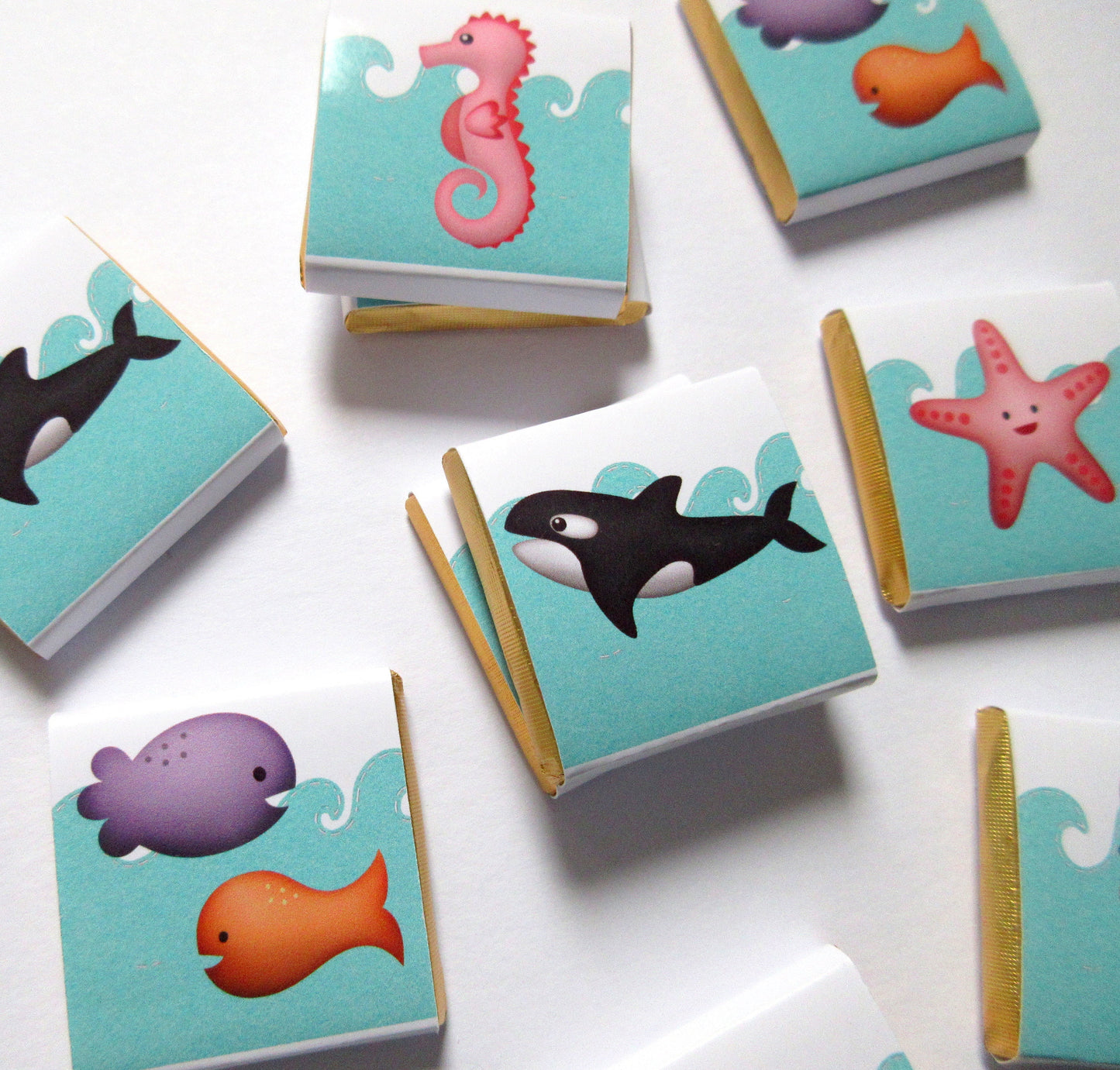 Personalised Under the Sea Party Favours, Ocean chocolates party bag fillers