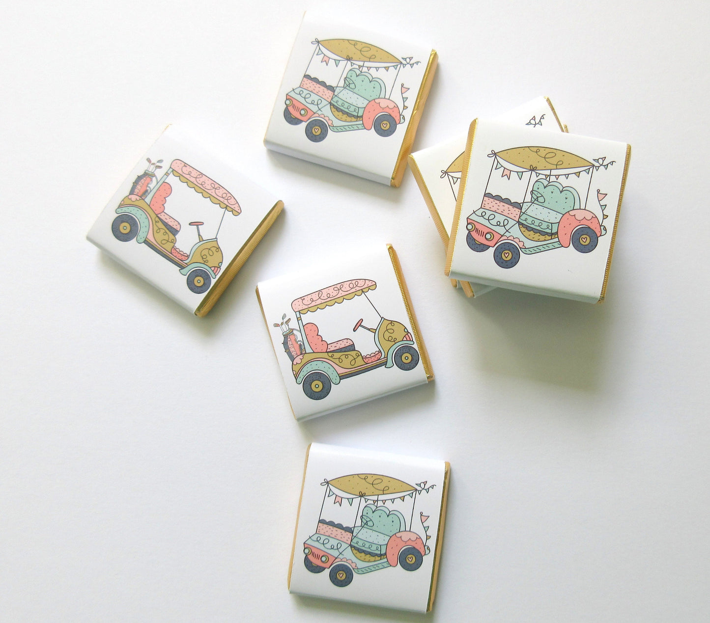 Personalised Golf Chocolates – Birthday Party Favours, Guest Gifts, Event Bag Fillers