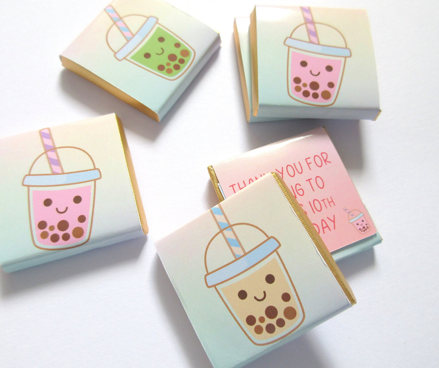 Personalised Bubble Tea Chocolates – Birthday Party Favours, Boba Bar Treats
