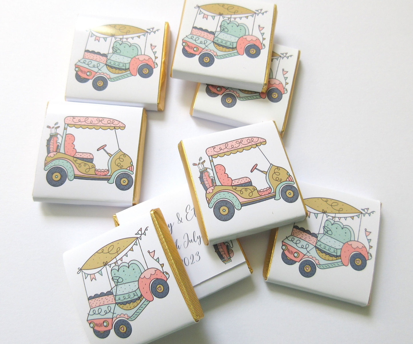 Personalised Golf Chocolates – Birthday Party Favours, Guest Gifts, Event Bag Fillers