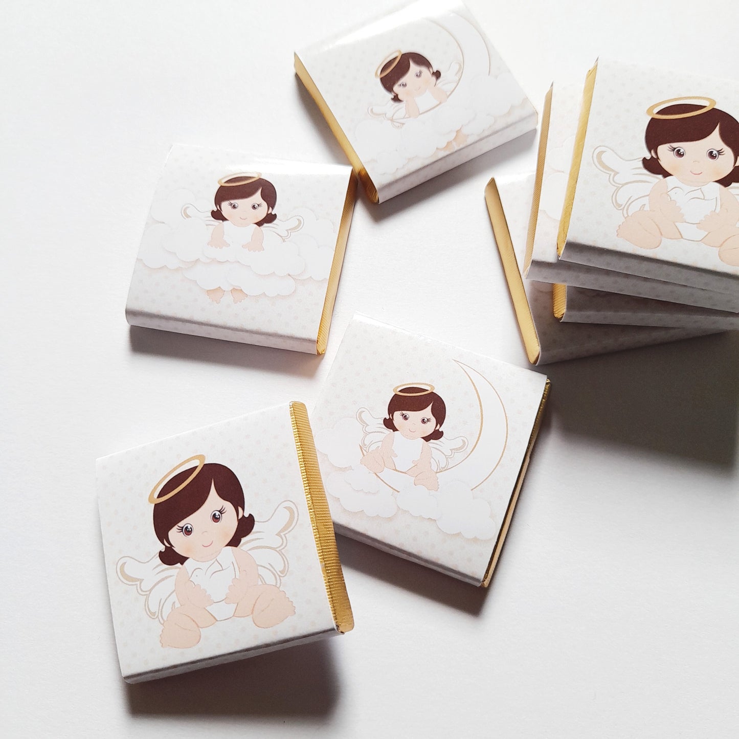 Personalised Angel Christening Favours – Baby Girl Chocolate Treats