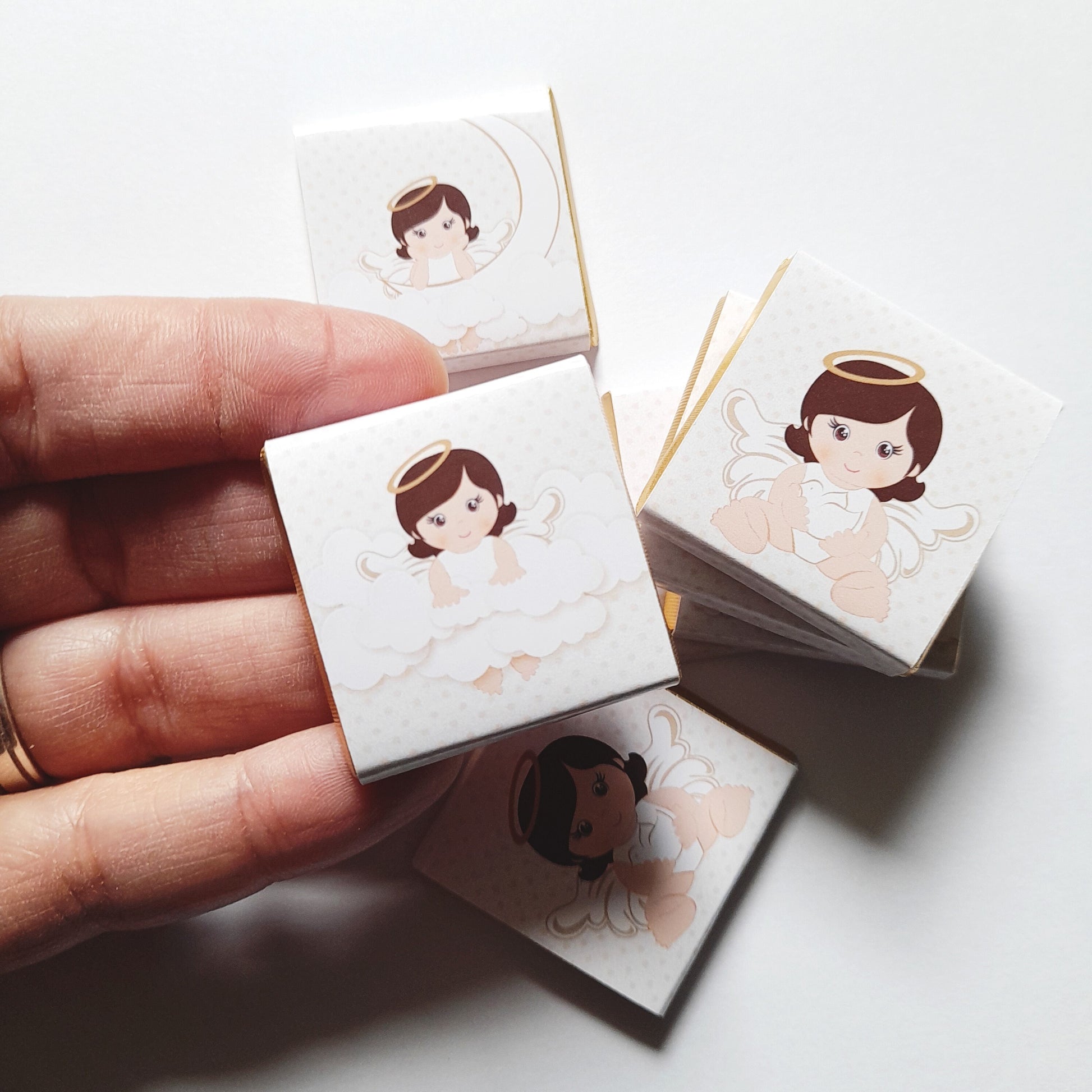 Personalised Angel Christening Favours – Baby Girl Chocolate Treats