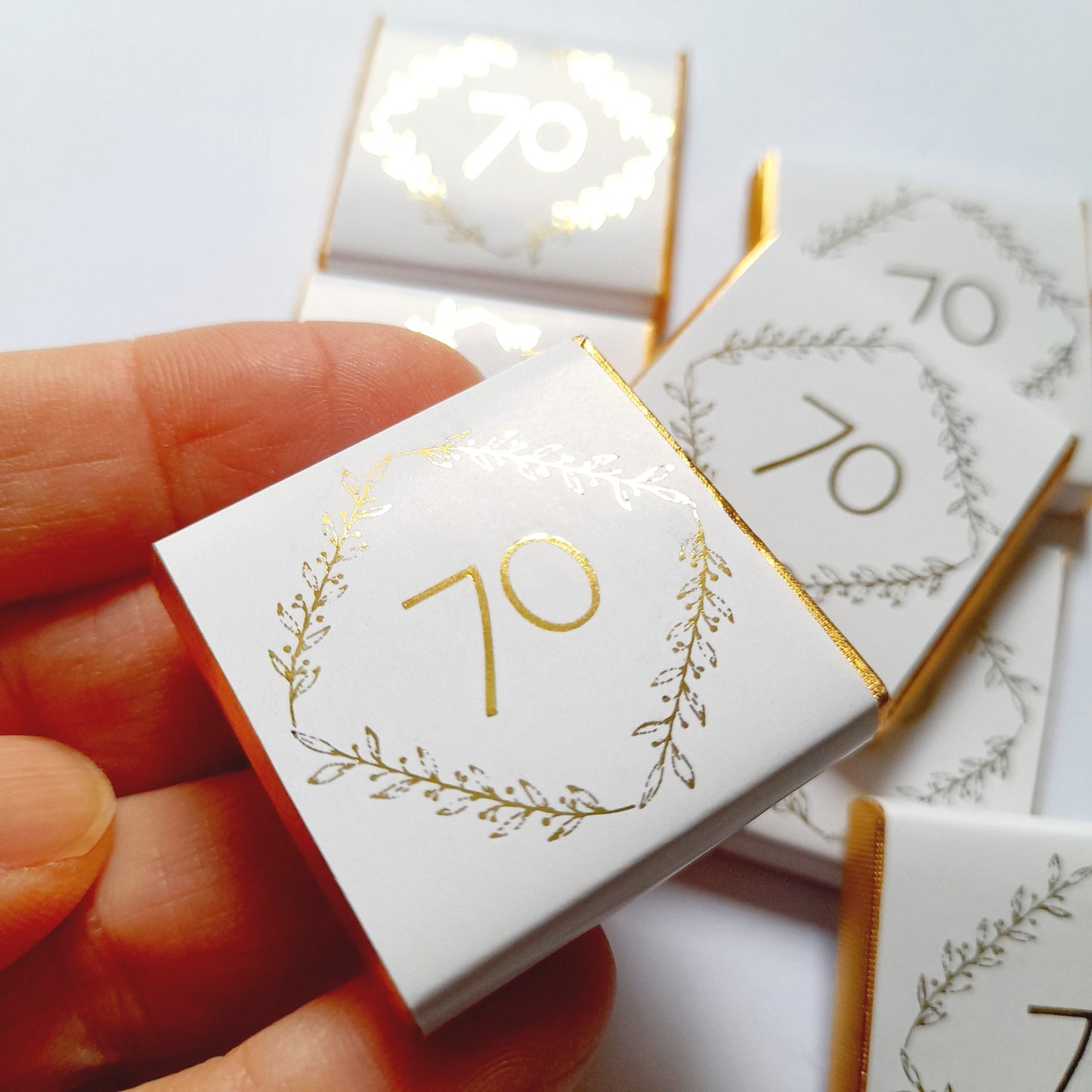Personalised Milestone Birthday Chocolate Favours - 18th 21st 30th 40th 50th 60th Birthday Table Decor - Gold Foil Anniversary Treats
