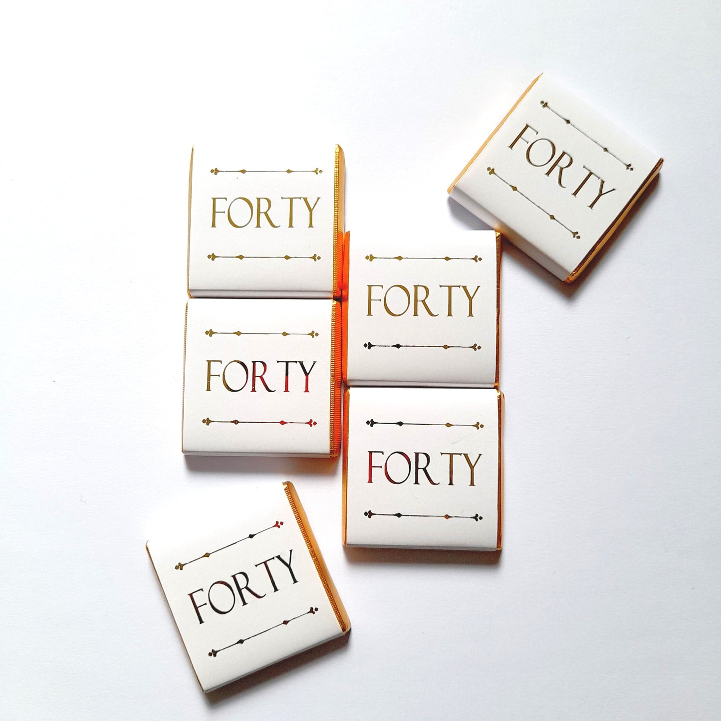 Personalised Gold Foiled Milestone Birthday Chocolates – Luxury Guest Favours