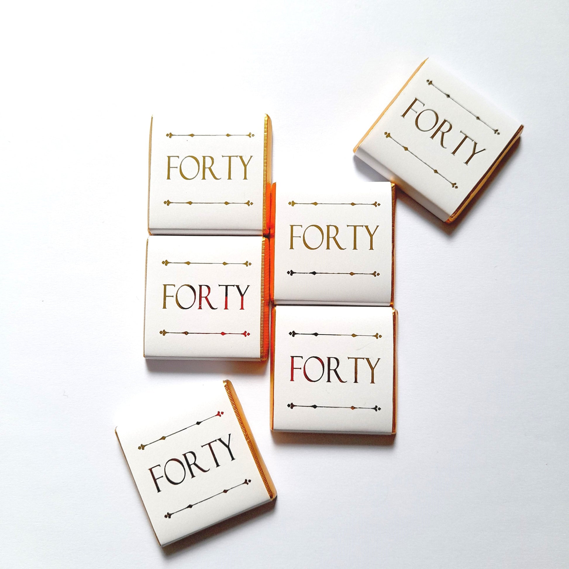 Personalised Gold Foiled Milestone Birthday Chocolates – Luxury Guest Favours