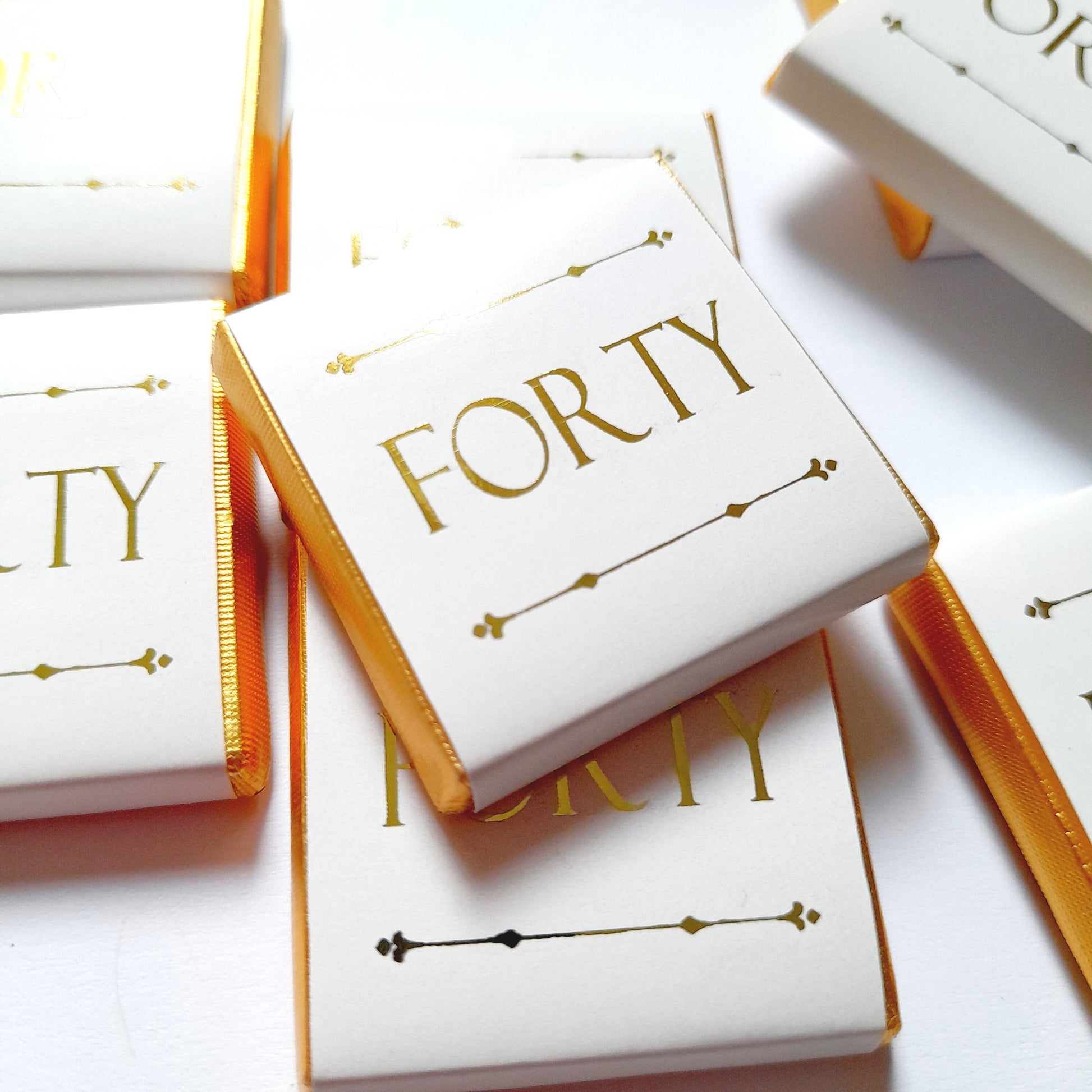 Personalised Gold Foiled Milestone Birthday Chocolates – Luxury Guest Favours