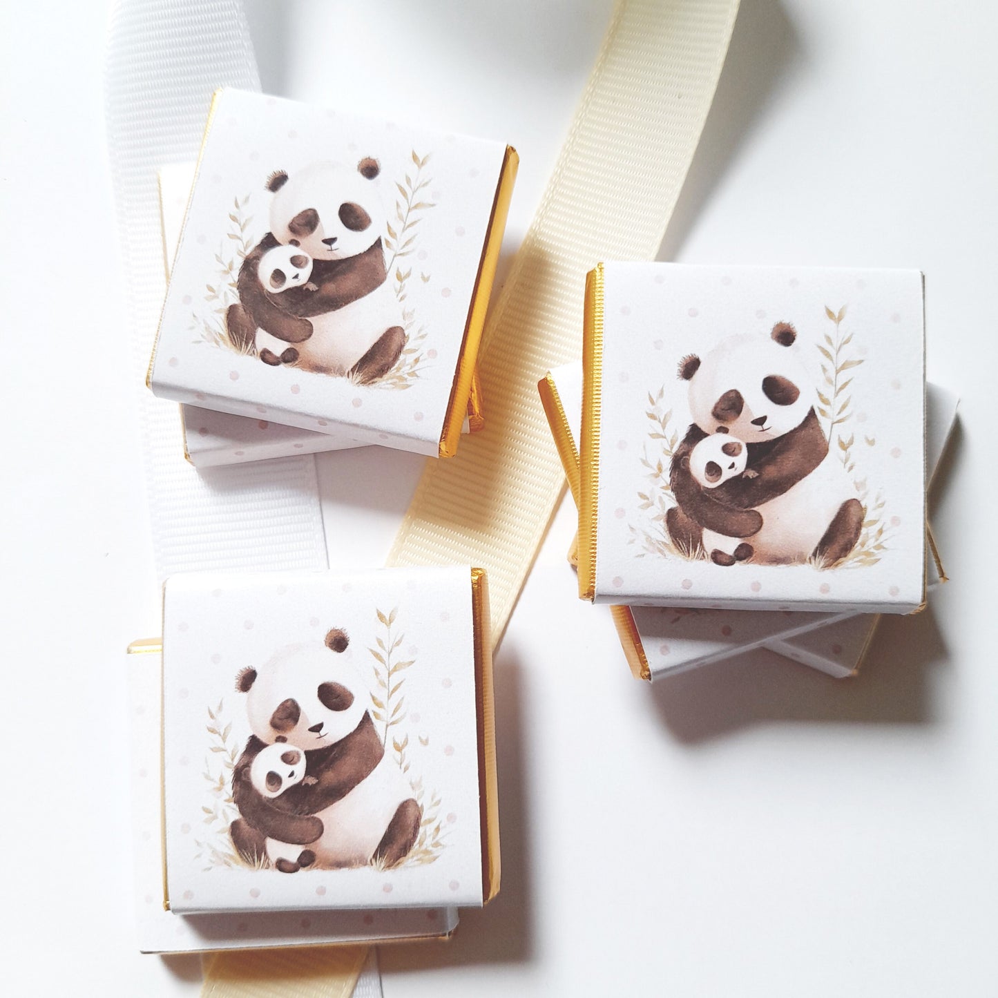Personalised Panda Baby Shower Chocolate Favours – Mama and Baby Treats
