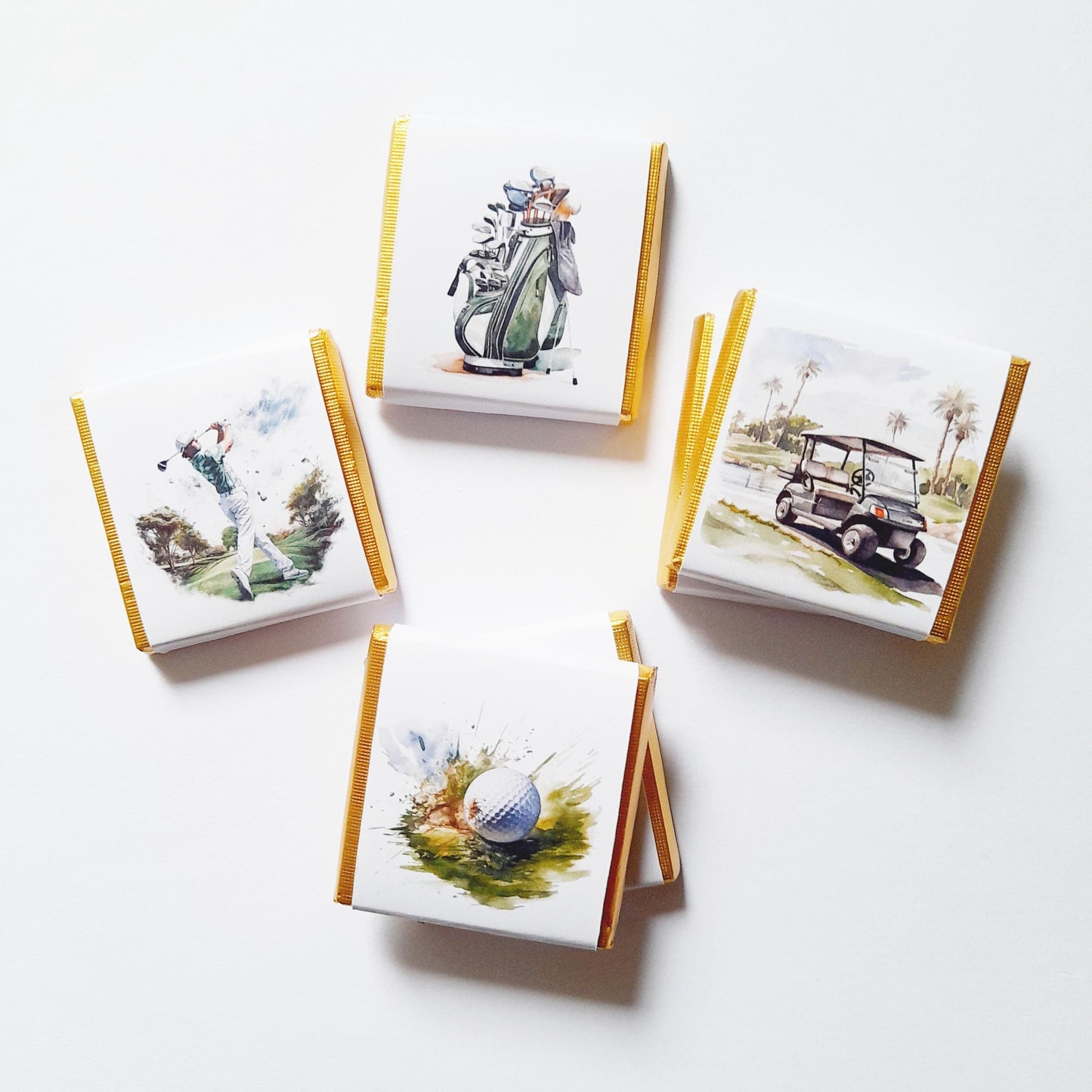 Personalised Golf Party Favours - Retirement Celebration Chocolate Treats - Golfer Birthday Guest Gifts