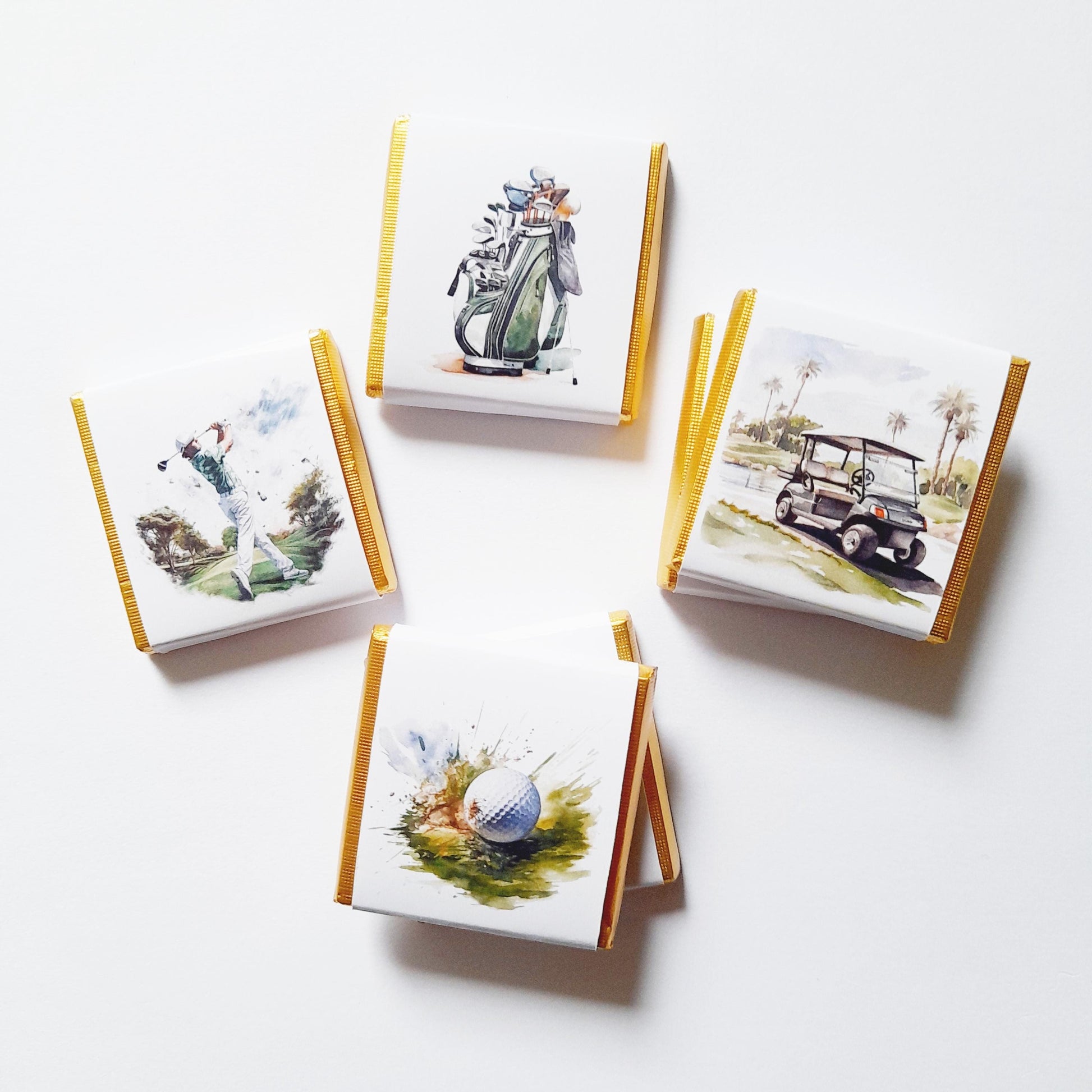 Personalised Golf Party Favours - Retirement Celebration Chocolate Treats - Golfer Birthday Guest Gifts
