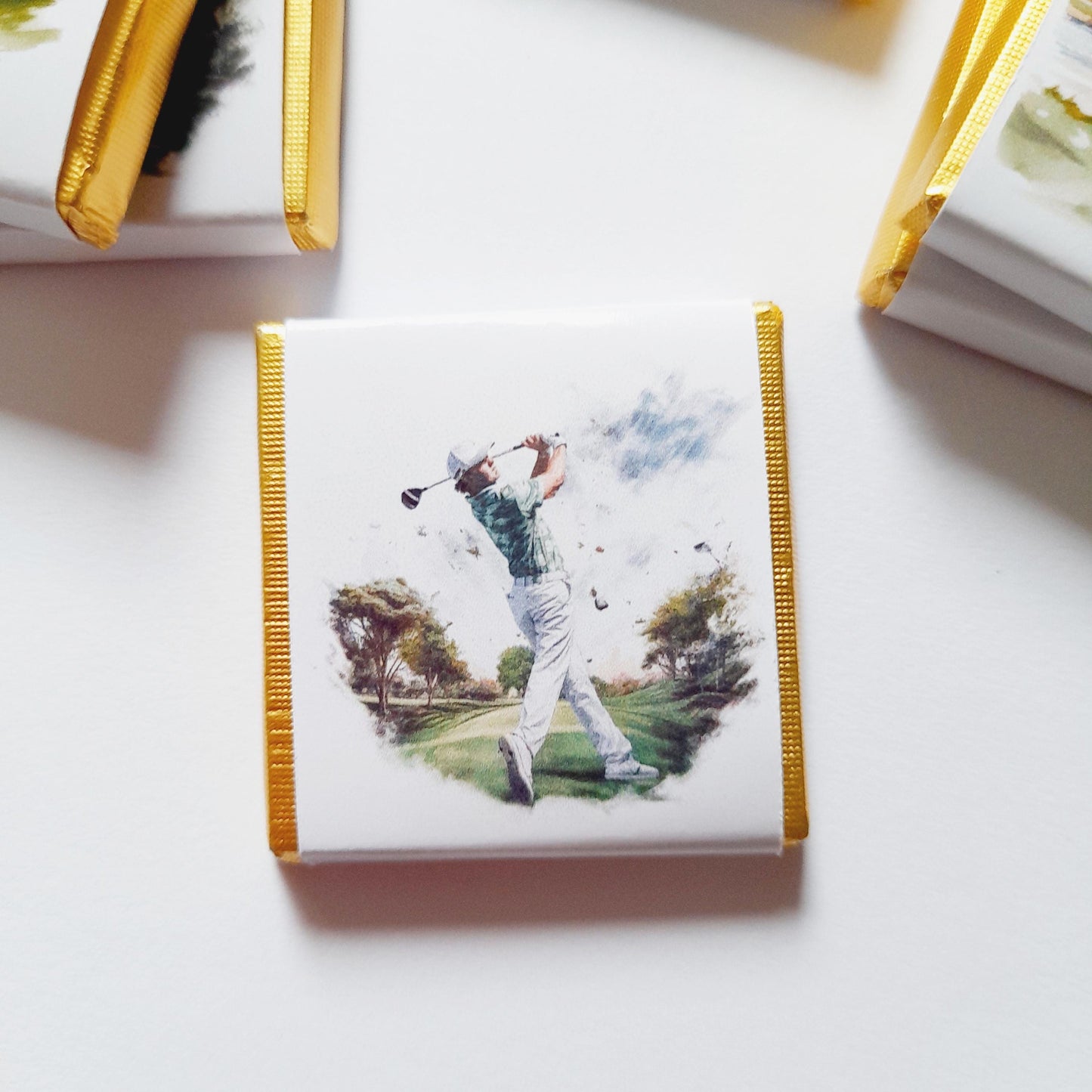 Personalised Golf Party Favours - Retirement Celebration Chocolate Treats - Golfer Birthday Guest Gifts