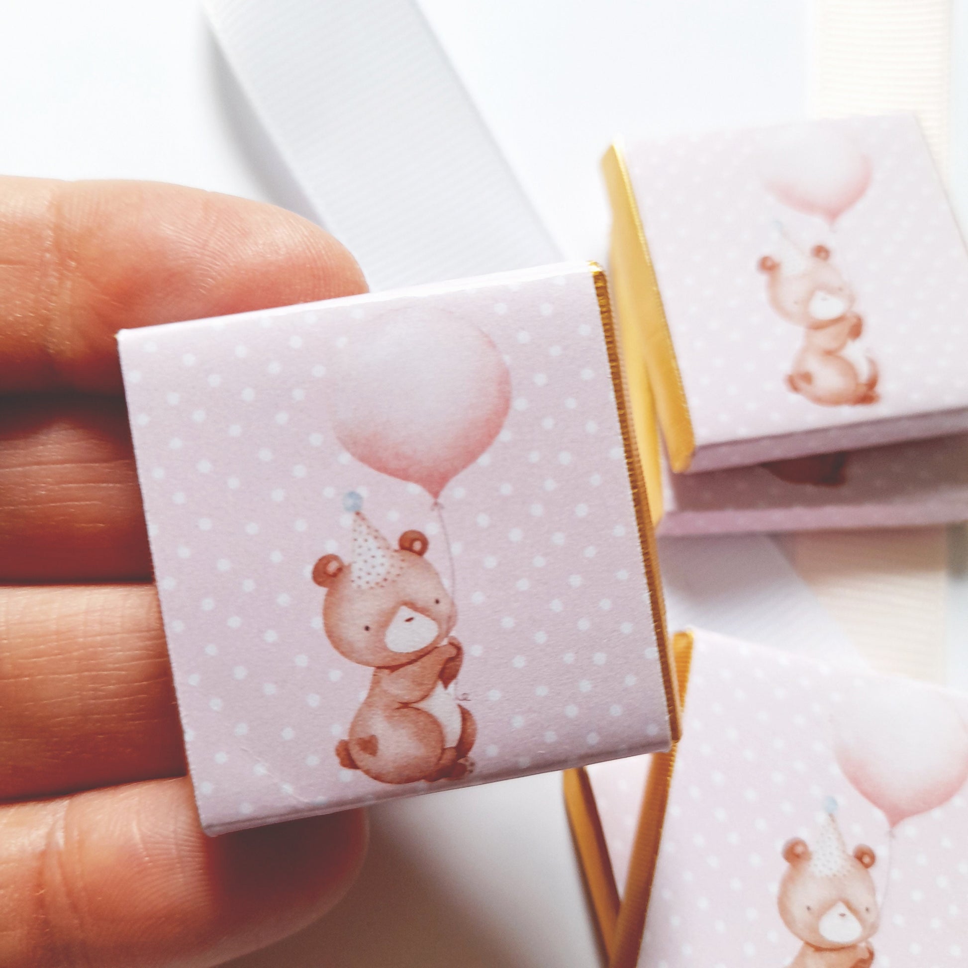 Personalised 1st Birthday Party Favours – Baby Bear Girl Treats