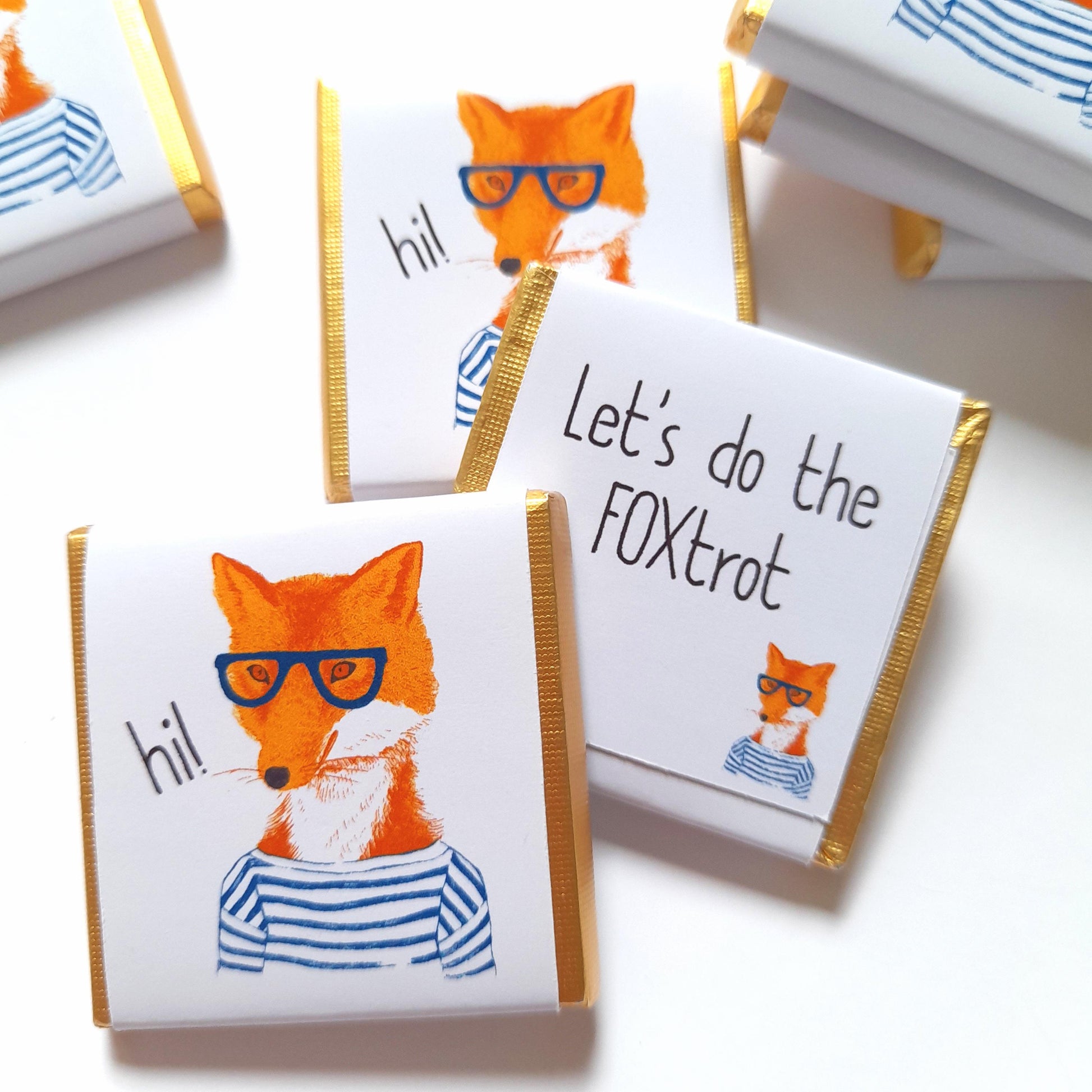 Personalised Fox Chocolates – Book Lover Party Favours, Birthday Treats