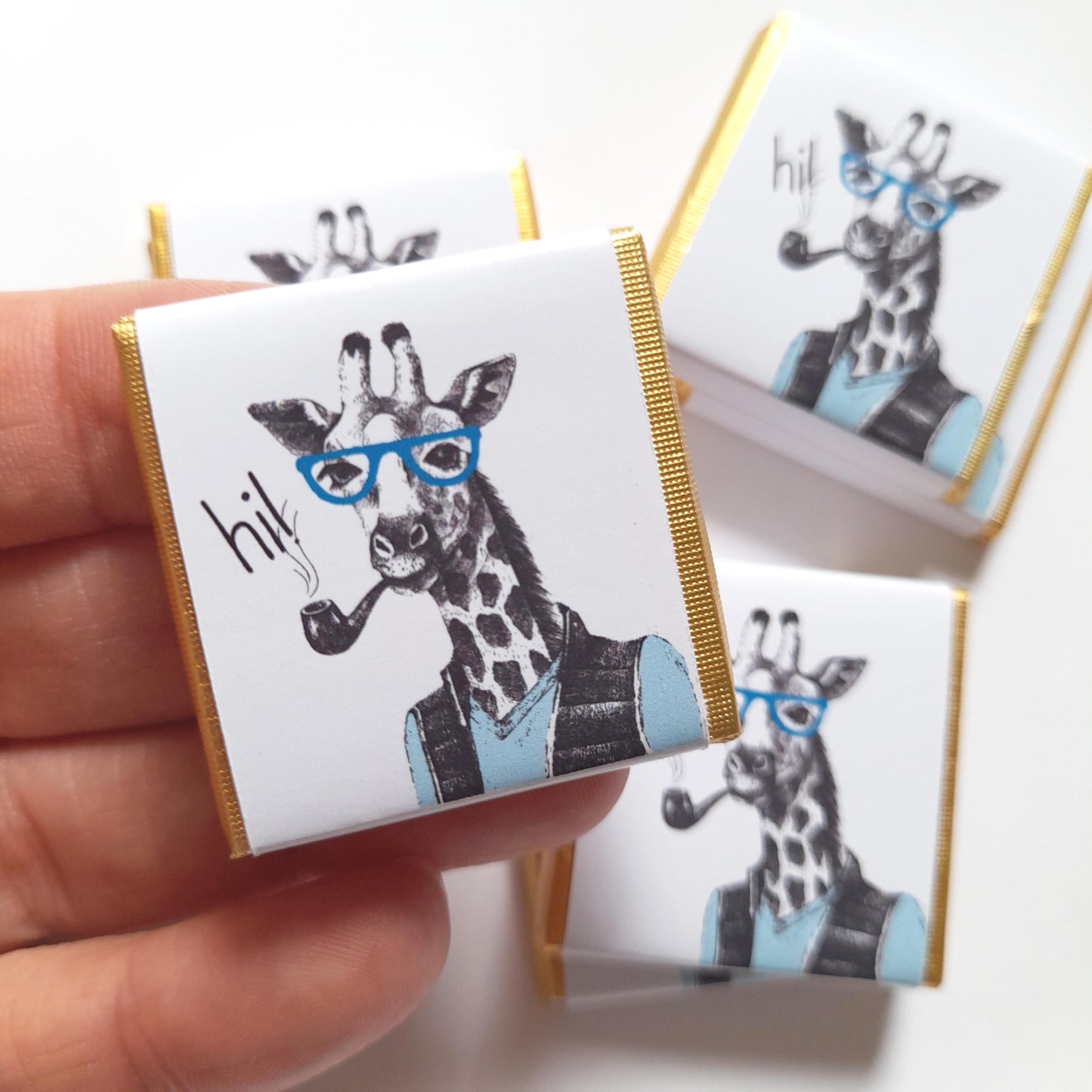 Personalised Giraffe Party Favours – Hipster Birthday Guest Treats
