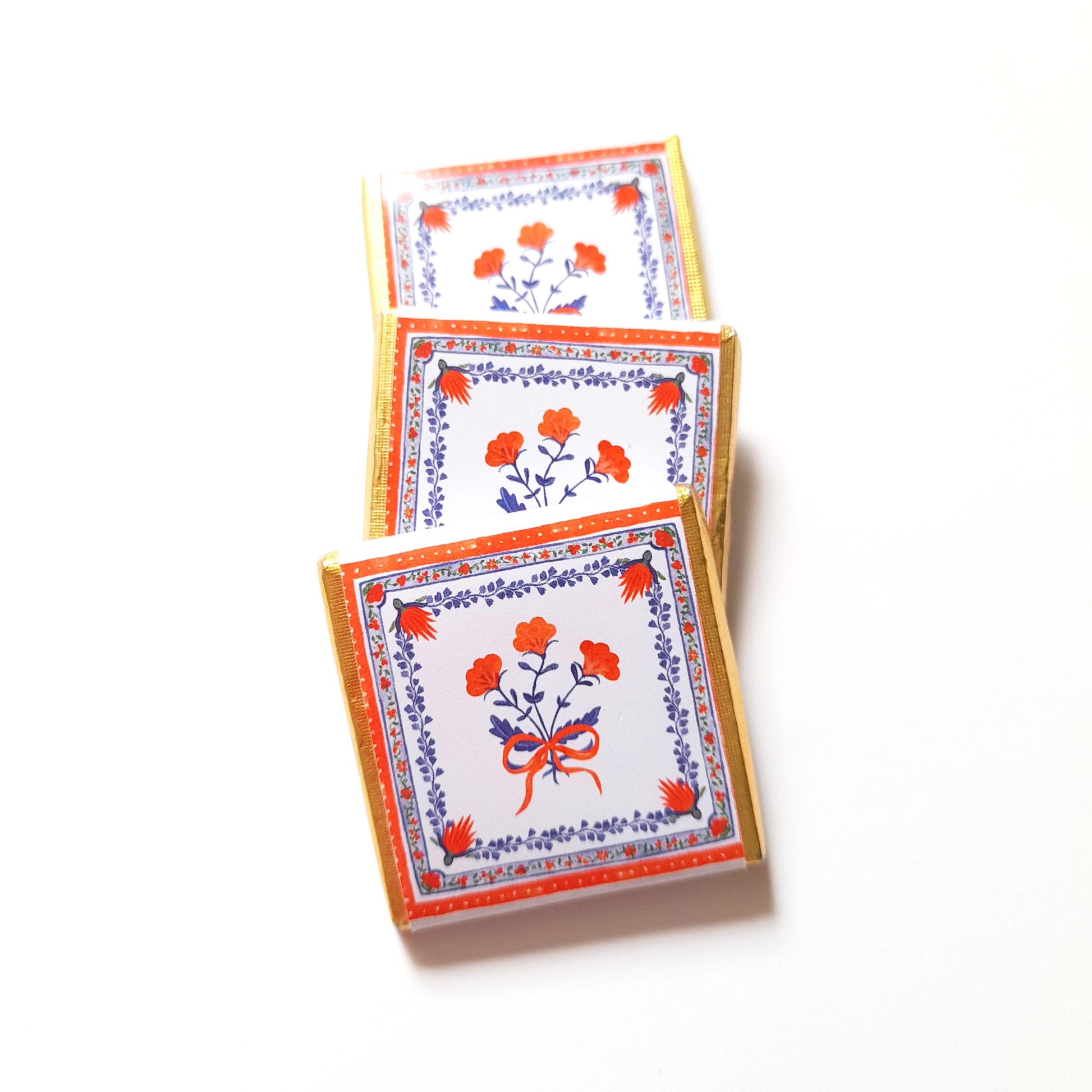 Personalised Thank You Party Favours – Red Floral Birthday Treats