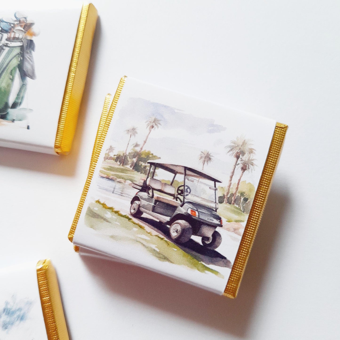 Personalised Golf Party Favours - Retirement Celebration Chocolate Treats - Golfer Birthday Guest Gifts